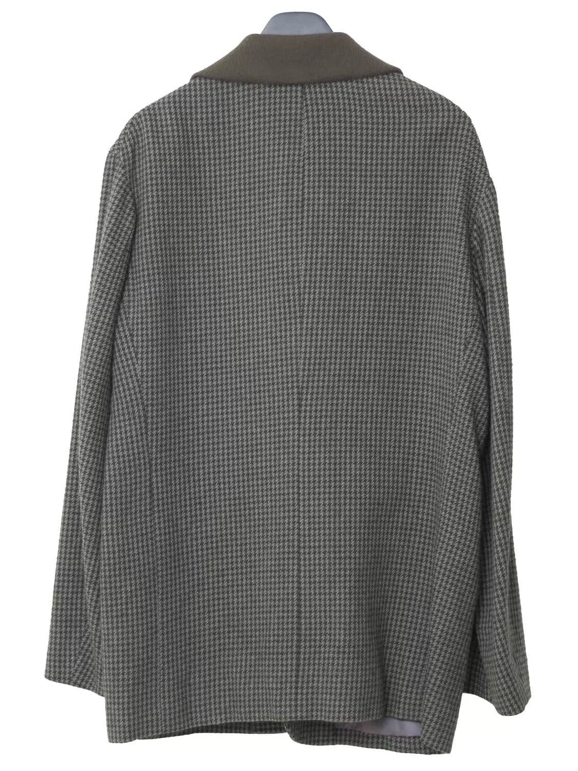 Yohji Yamamoto Yohji Yamamoto Vtg Houndstooth Deep Olive Overcoat Size US M / EU 48-50 / 2 - 9 Thumbnail