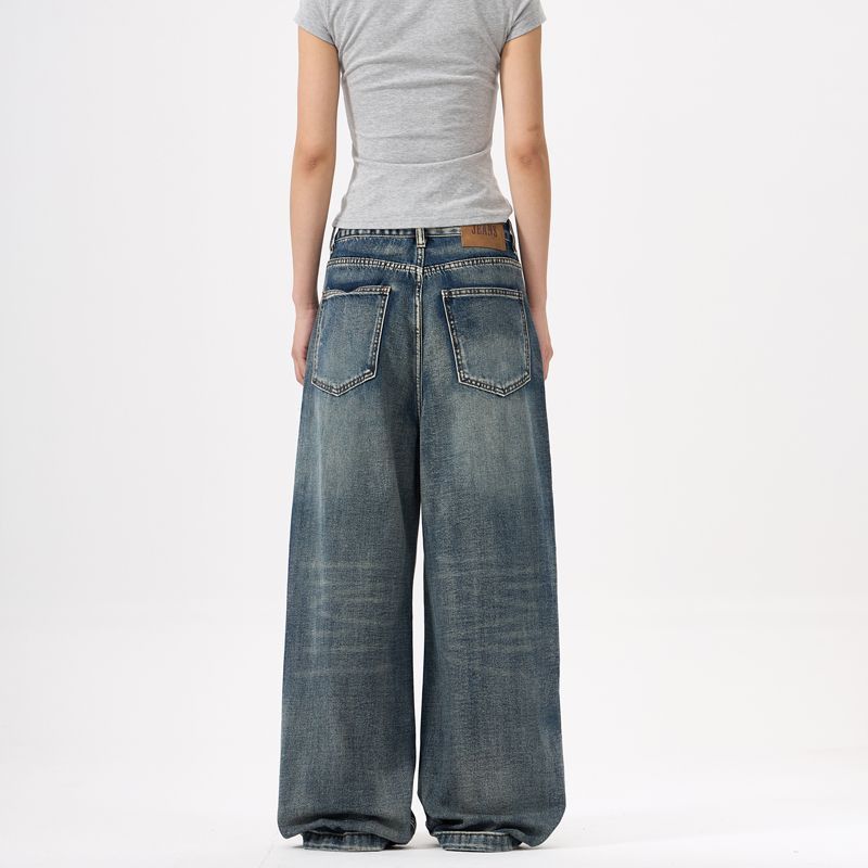 Japanese Brand American-style distressed baggy wide-leg jeans for men Size US 32 / EU 48 - 3 Thumbnail