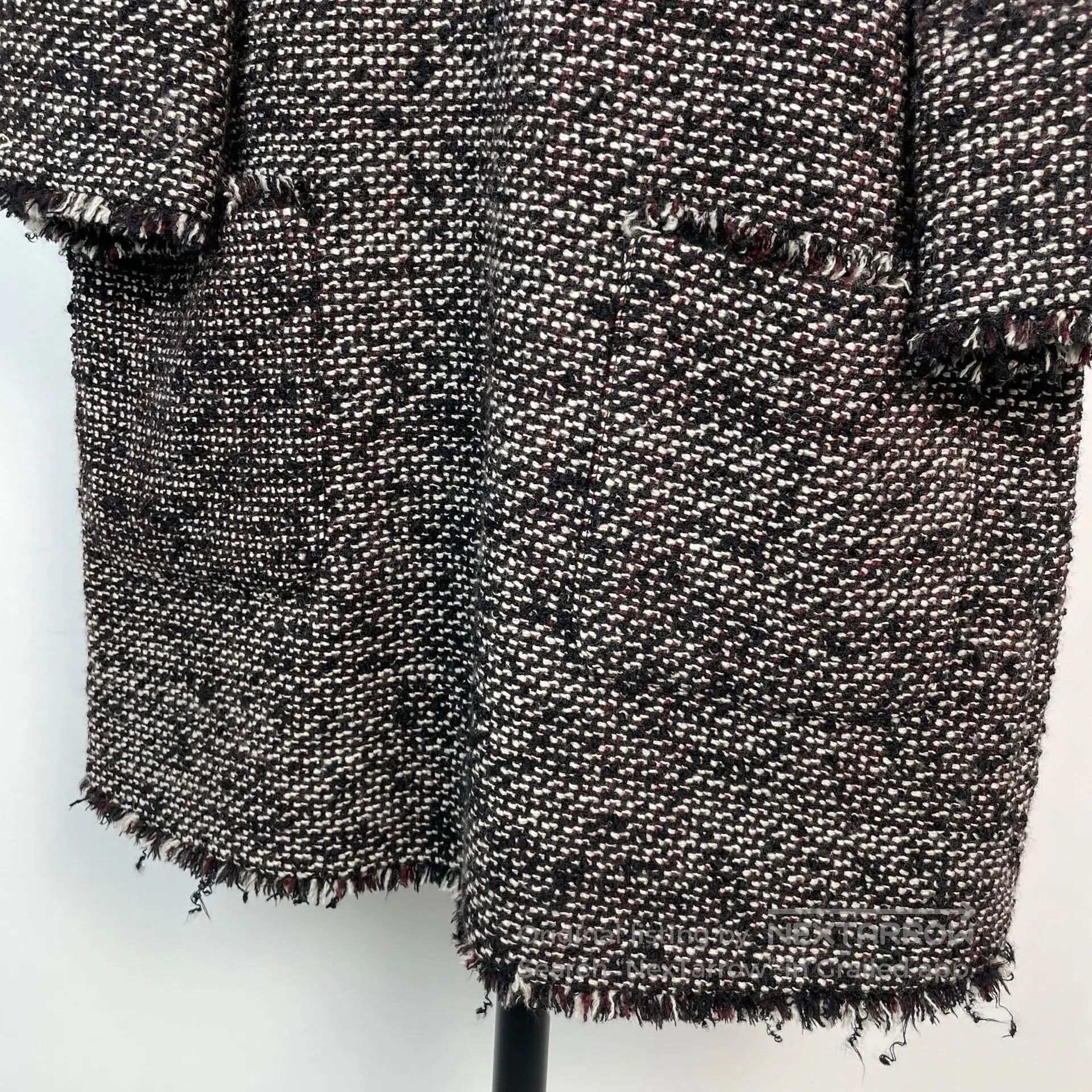 Chanel Chanel Black Sheepskin Mixed Weave Tweed Skirt| Size XS / US 0-2 / IT 36-38 - 4 Thumbnail