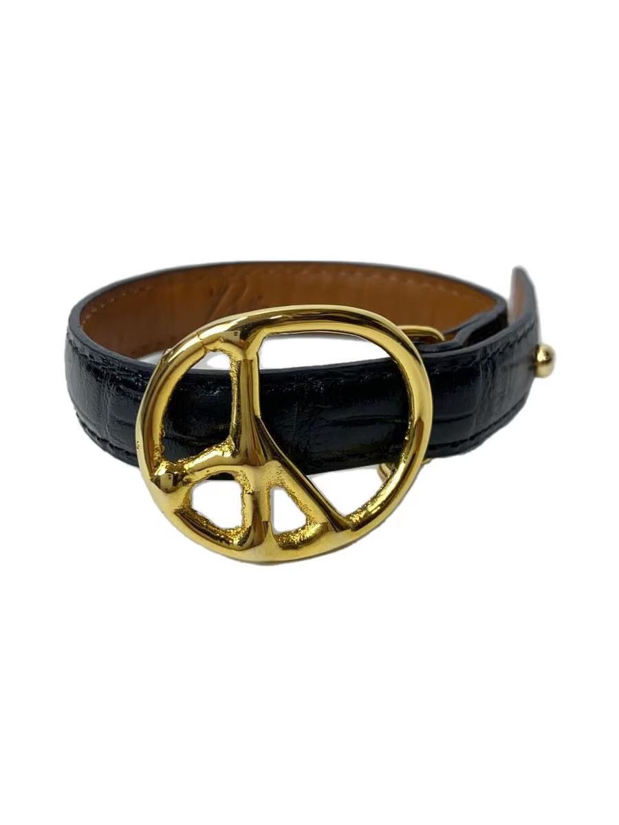 Needles Peace Buckle Crocodile Embossed Leather Bracelet Size ONE SIZE - 1 Thumbnail