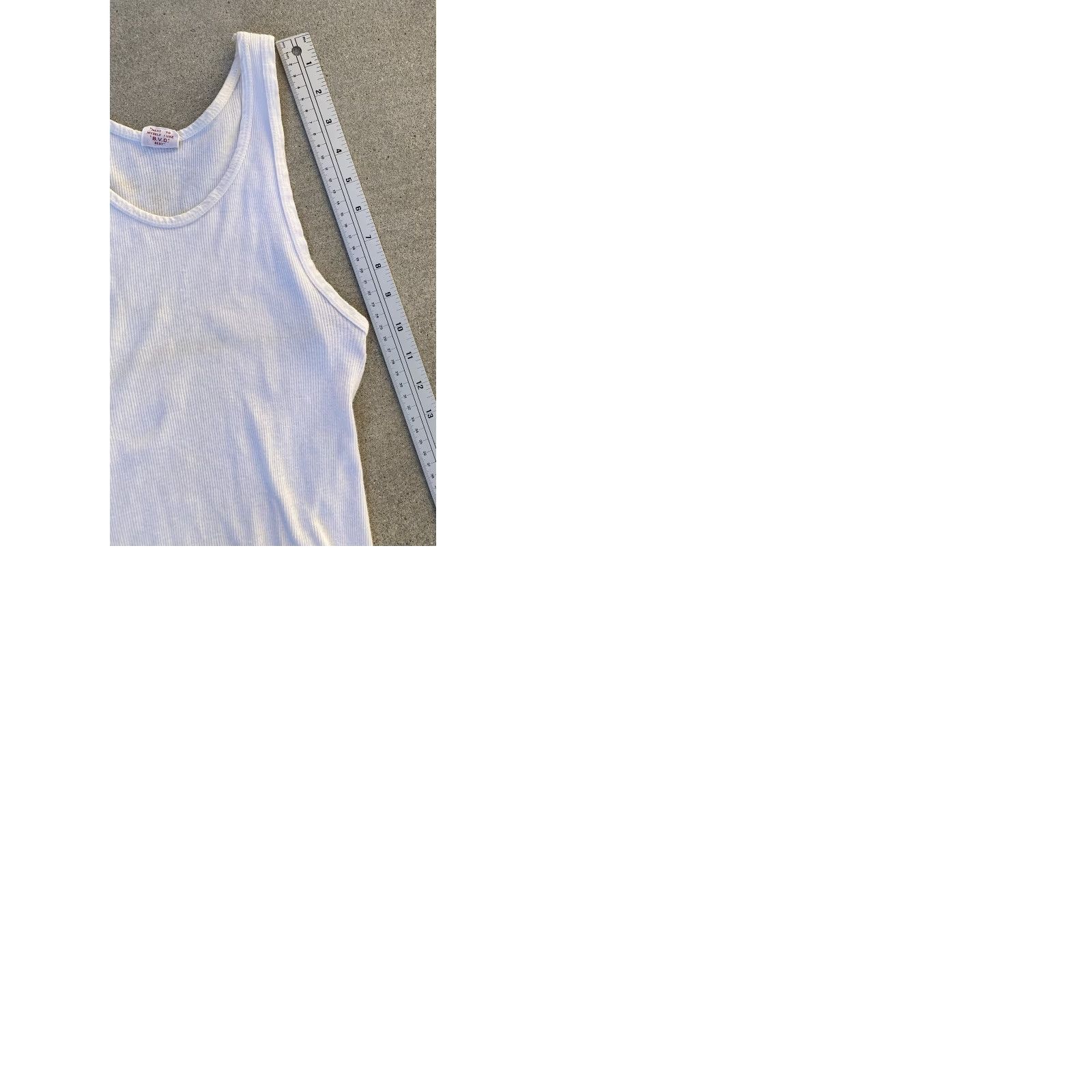 Vintage VINTAGE B.V.D Shirt Mens M 38–40 White Cotton Tank Top Ribbed Size US M / EU 48-50 / 2 - 12 Thumbnail
