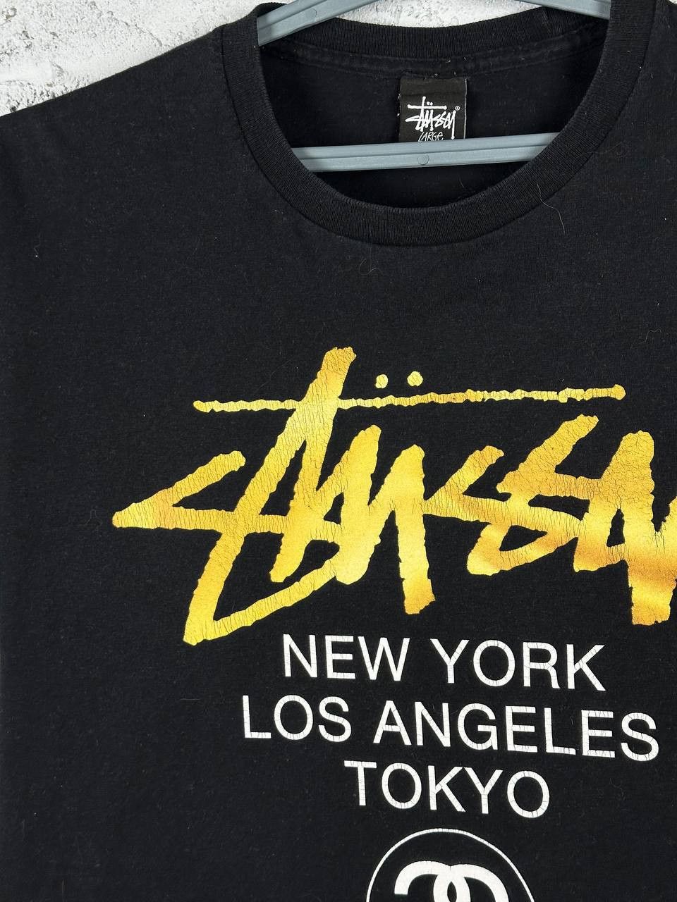 Stussy VINTAGE STUSSY Doble Big Logo T-SHIRT Black Size US L / EU 52-54 / 3 - 4 Thumbnail