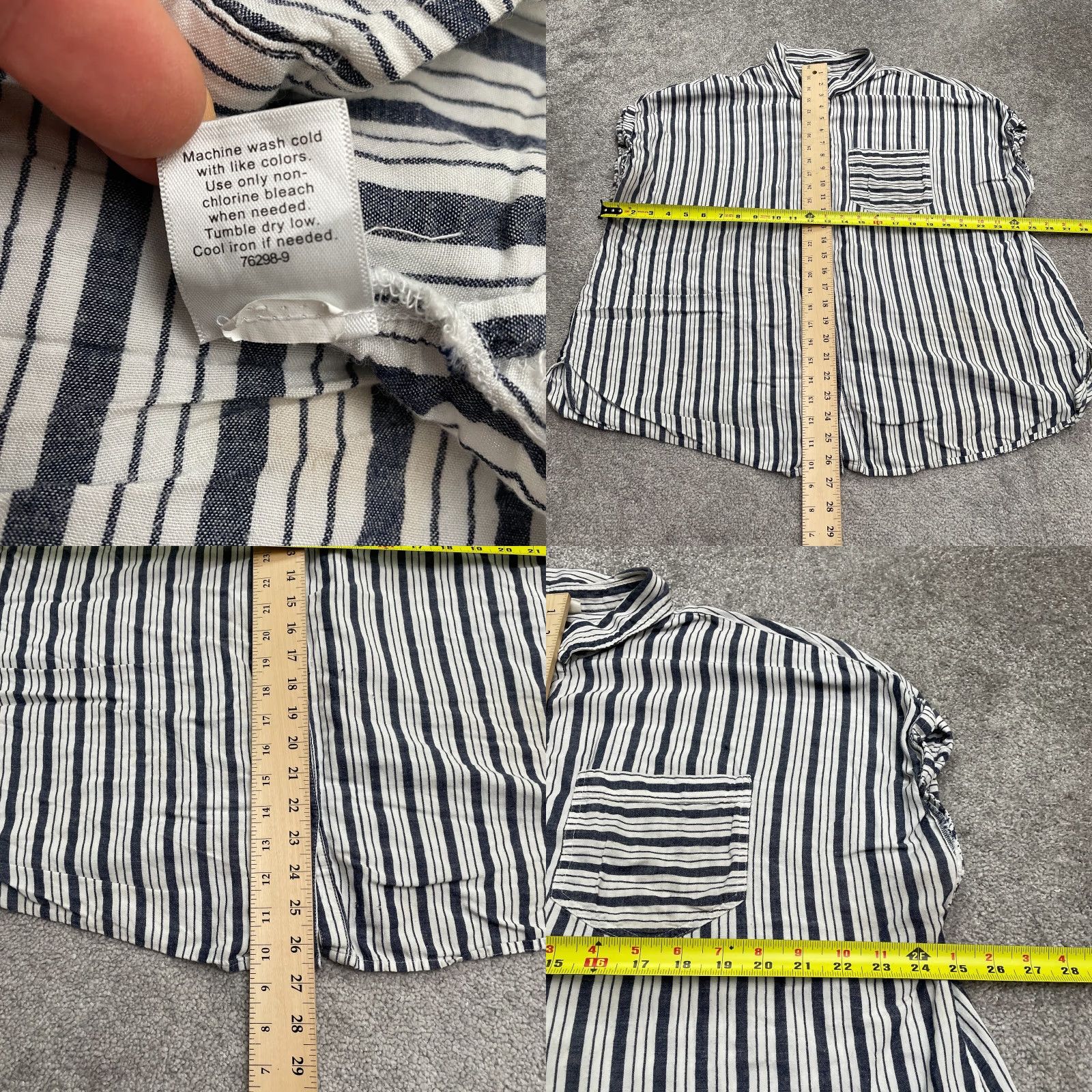 Vintage A.N.A A New Approach Blouse Shirt Womens 0X White Striped Button Down Sleeveless Casual Travel VINTAGE No Size XL / US 12-14 / IT 48-50 - 9 Thumbnail