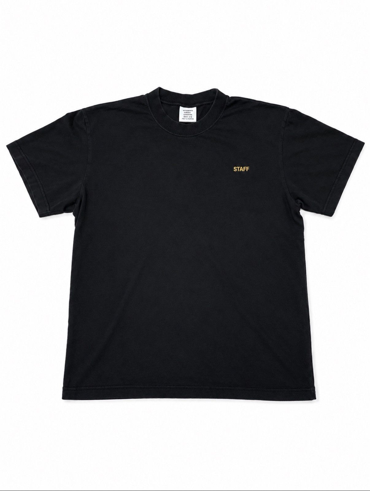 Vetements Vetements Staff Tee in Black Size US M / EU 48-50 / 2 - 3 Thumbnail