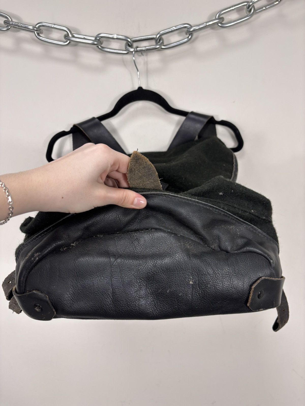 Other Vintage 1980s Husqvarna Motorcycle Backpack Wool Leather Size ONE SIZE - 12 Thumbnail