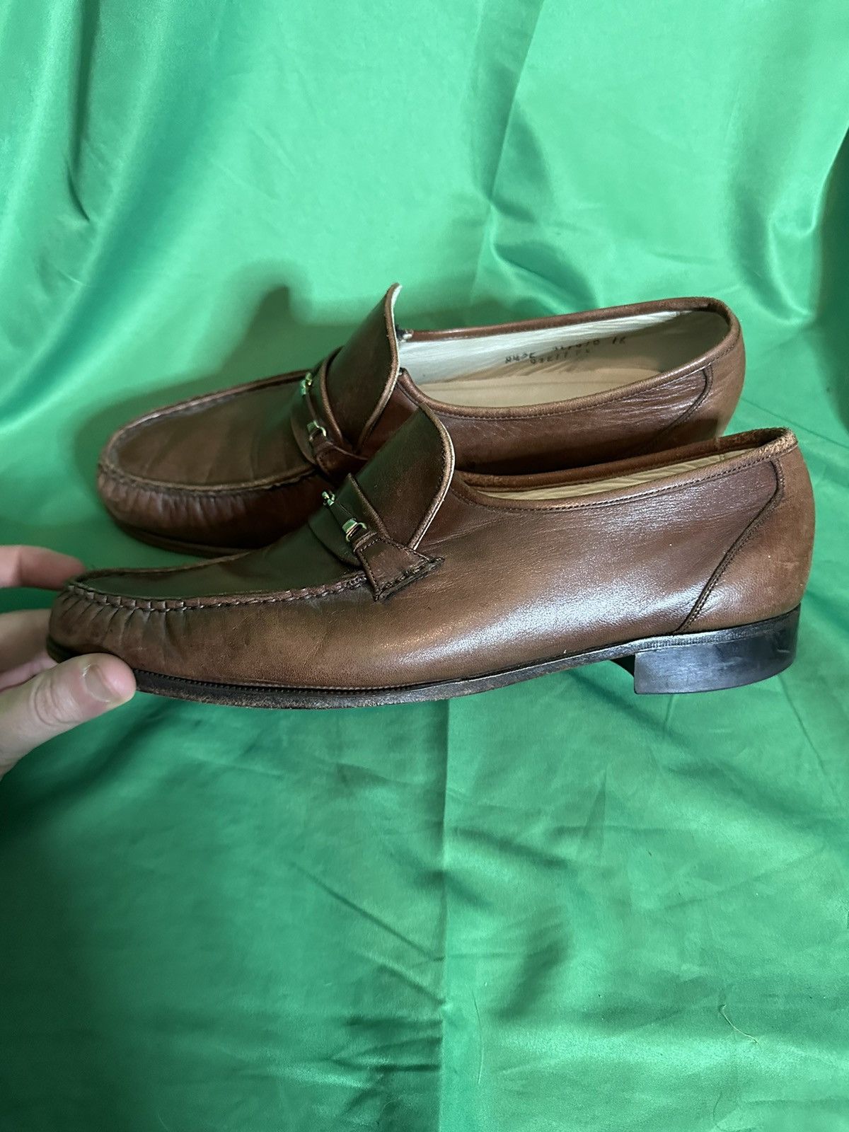 Florsheim IMPERIAL brown leather horsebit moc toe loafers Size US 9 / EU 42 - 5 Thumbnail