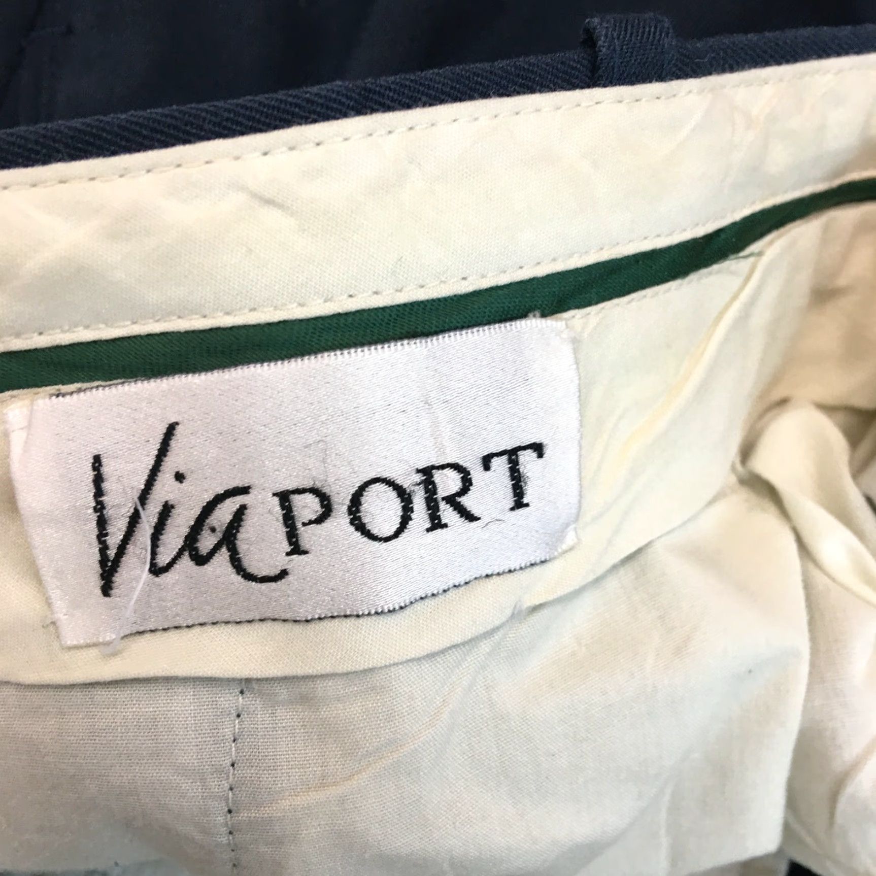 Vintage Via Port Mens Blue Dress Pants Regular Fit High Rise Casual Size 44 X27 Size US 44 / EU 60 - 6 Thumbnail