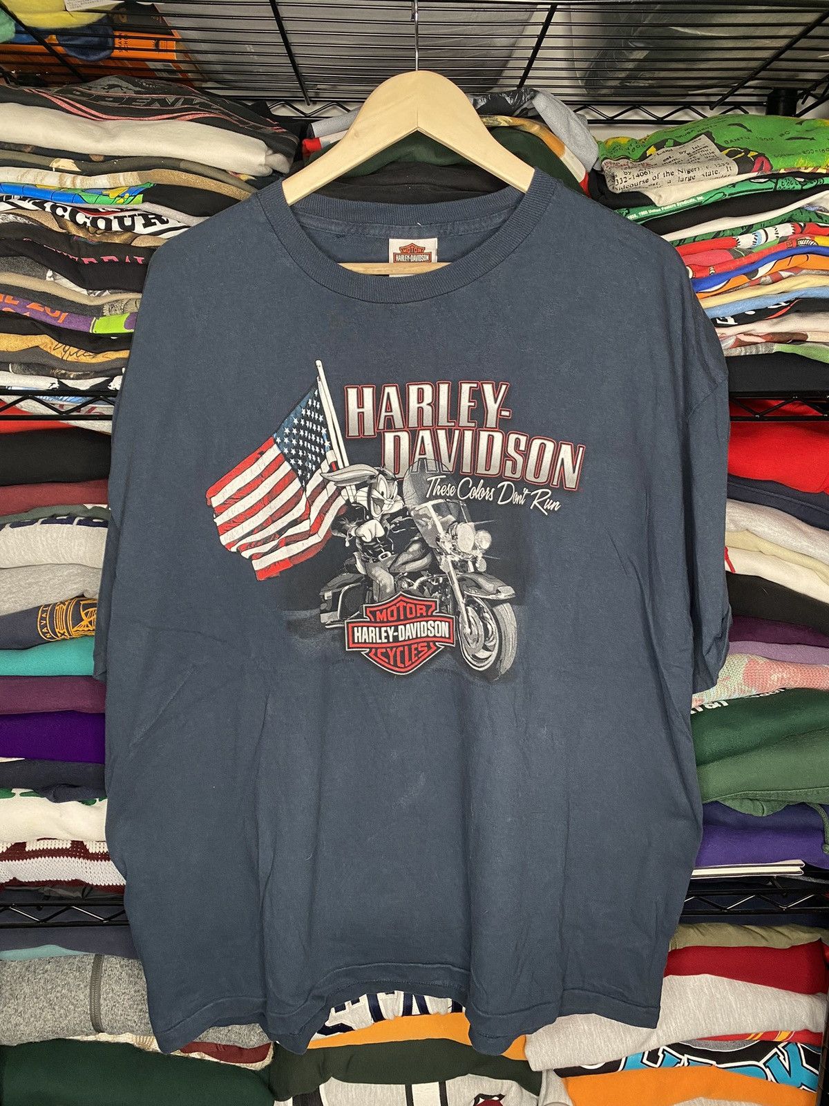 Vintage Harley Davidson Looney Tunes Bugs Bunny Graphic Tee | Grailed