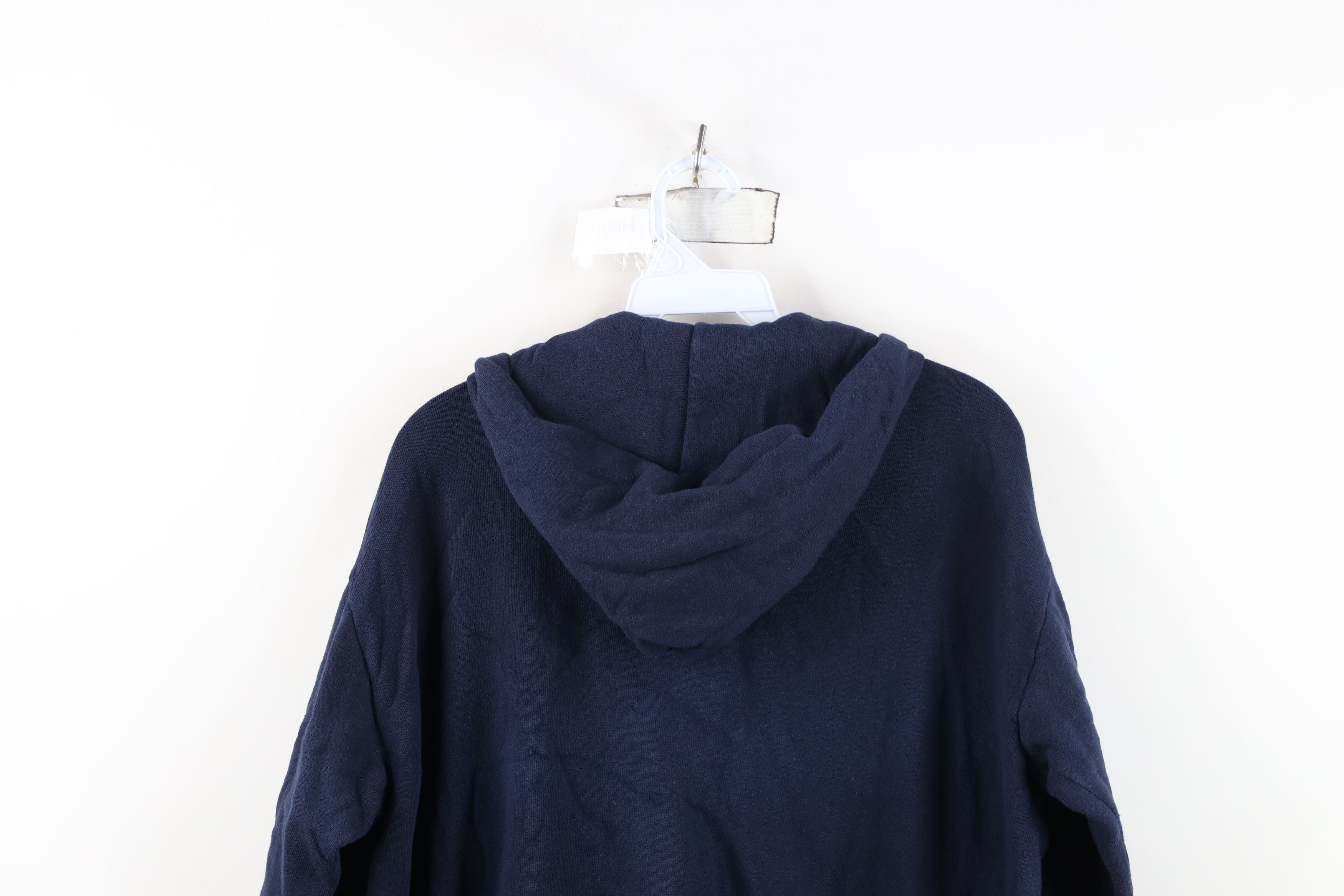 Vintage Vintage 70s Streetwear Hoodie Sweatshirt Navy Blue USA Size US L / EU 52-54 / 3 - 12 Thumbnail
