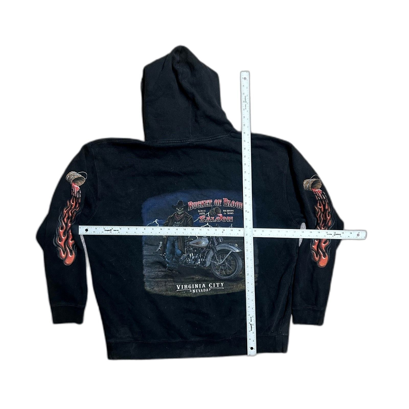 The Unbranded Brand Bucket of Blood Saloon Bike Hoodie Black 2XL Size US XXL / EU 58 / 5 - 4 Thumbnail