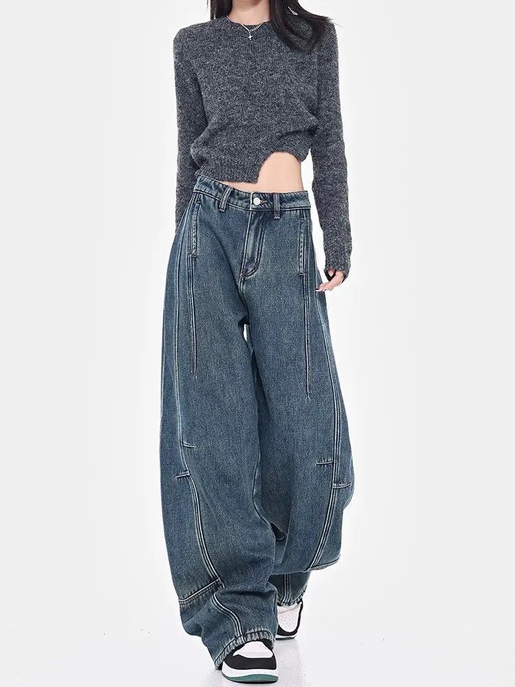 Japanese Brand × Jean Retro loose casual wide leg jeans Size US 32 / EU 48 - 4 Thumbnail