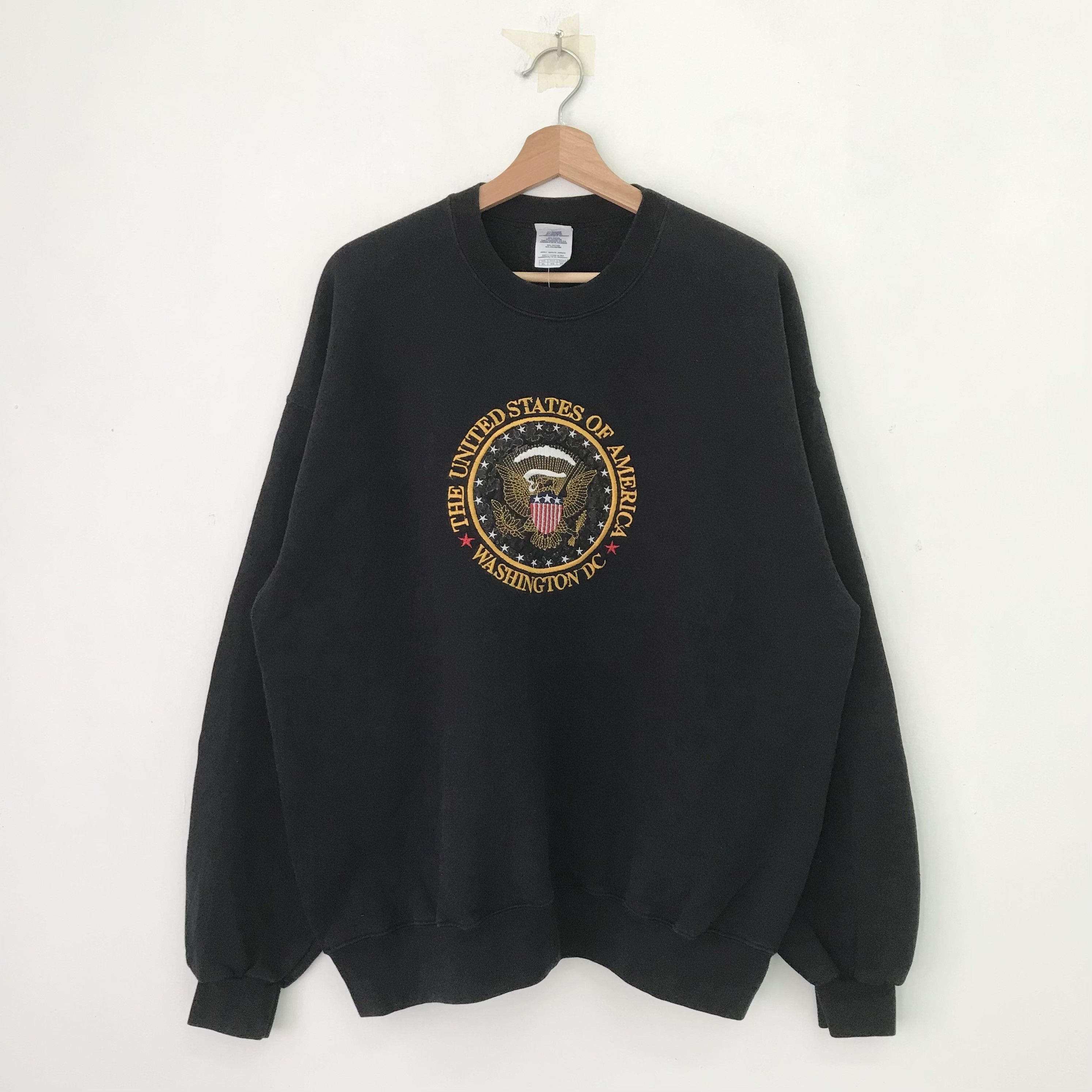 Japanese Brand Vintage Washington Dc Black Sweatshirt Xlarge - 648 Size US XL / EU 56 / 4 - 1 Thumbnail