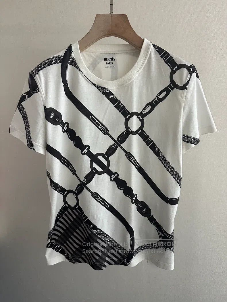 Hermes Hermes Chains Printed Short Sleeve T-Shirt Size XS / US 0-2 / IT 36-38 - 1 Thumbnail
