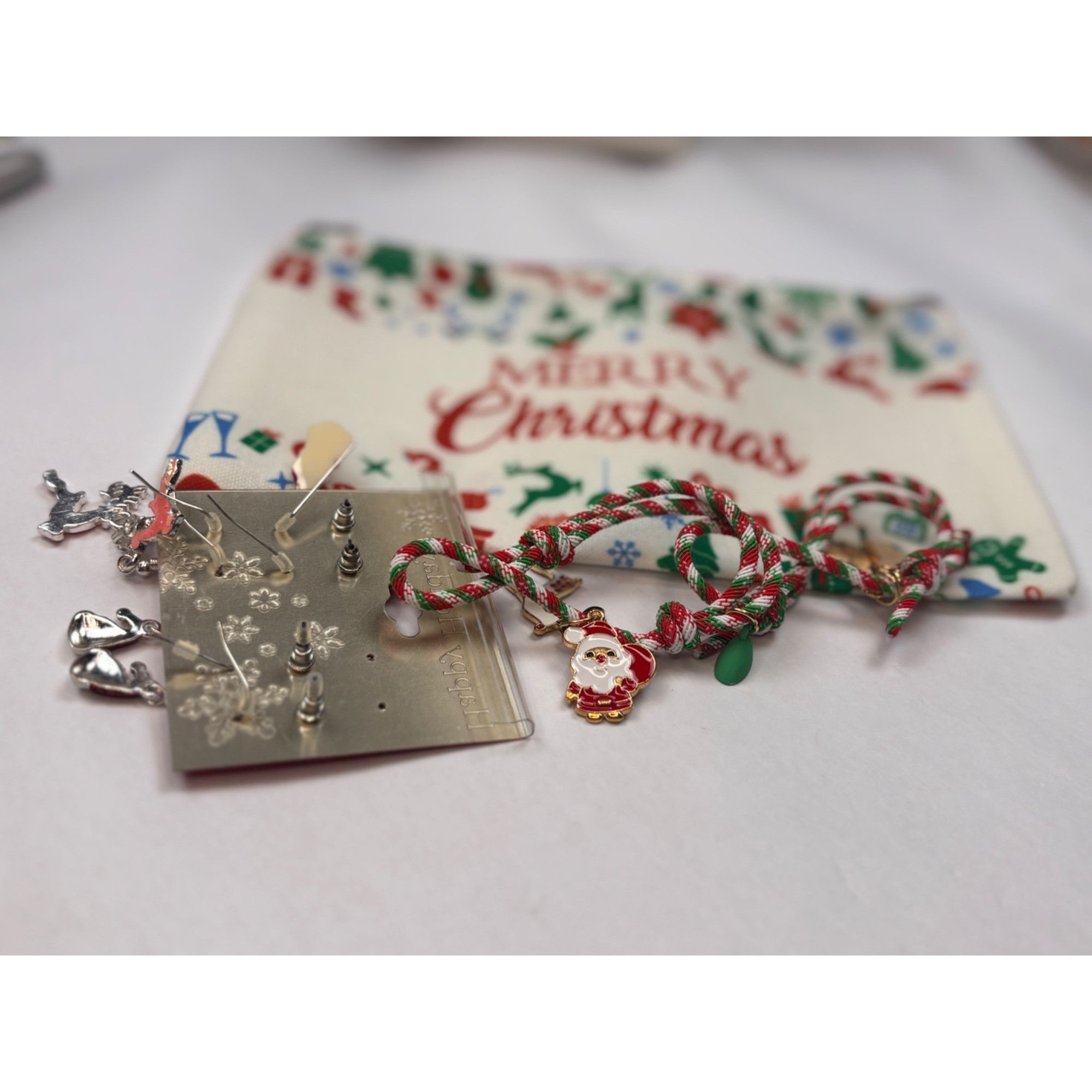 Other Christmas Jewelry & Pouch Set Includes Earrings & Bracelets Size ONE SIZE - 2 Thumbnail