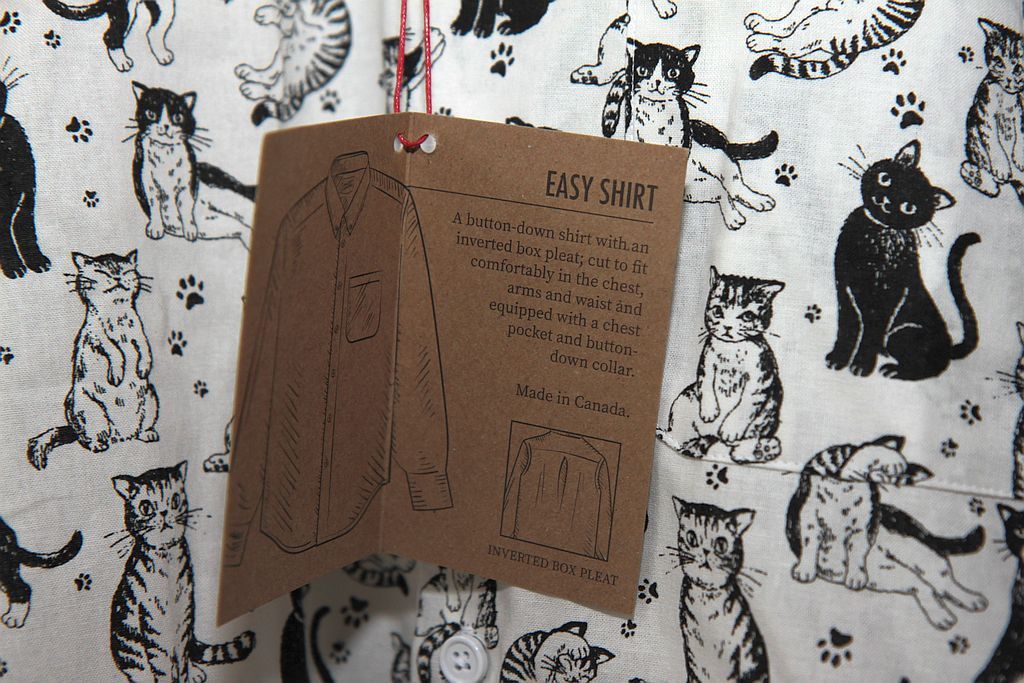 Naked & Famous Cute Cats Button Down Shirt Size US S / EU 44-46 / 1 - 4 Thumbnail