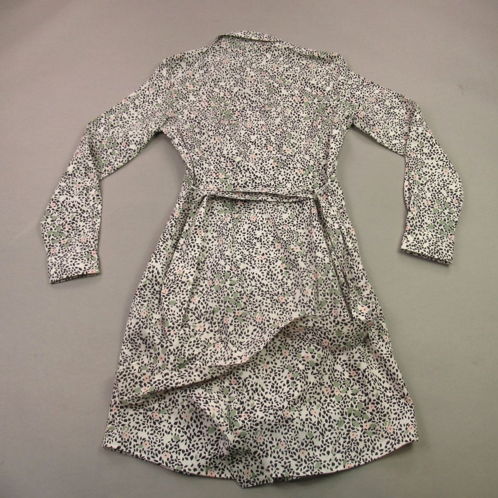 UNTUCKit Untuckit Dress Womens 4 Long Sleeve Button Front Lightweight Floral Shirt Dress Womens Mint Multicolor Casual Knit Cotton Blend Fall Size S / US 4 / IT 40 - 6 Thumbnail