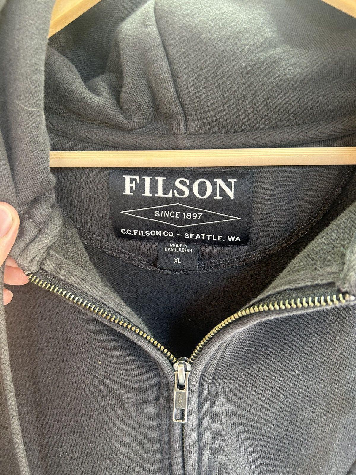 Filson × Vintage Vintage Filson Zip Up Work Hoodie Size US XL / EU 56 / 4 - 2 Thumbnail