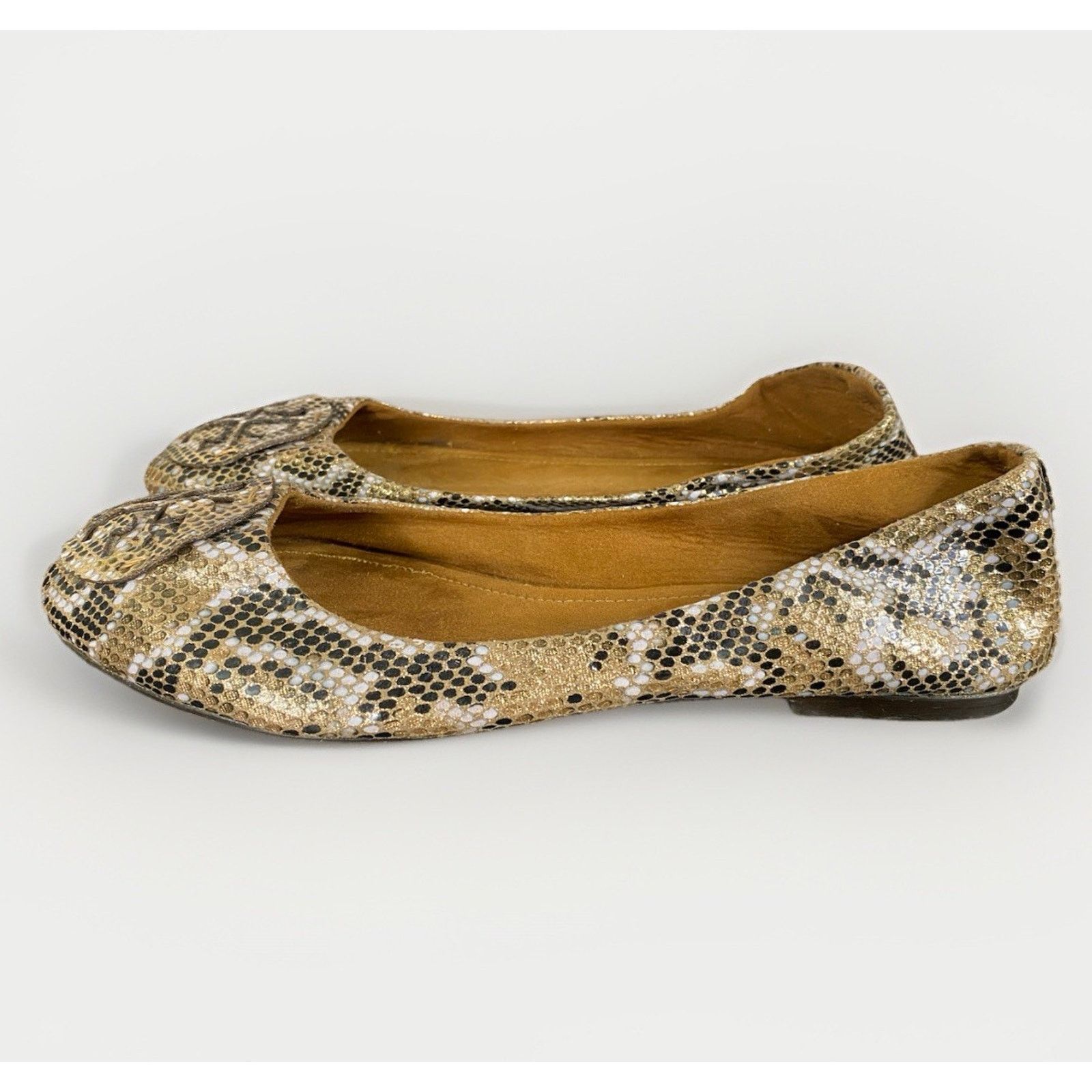 Tory Burch Tory Burch 7.5 Reva Ballet Flat Ballerina Leather Snakeskin Size US 7.5 / IT 37.5 - 5 Thumbnail