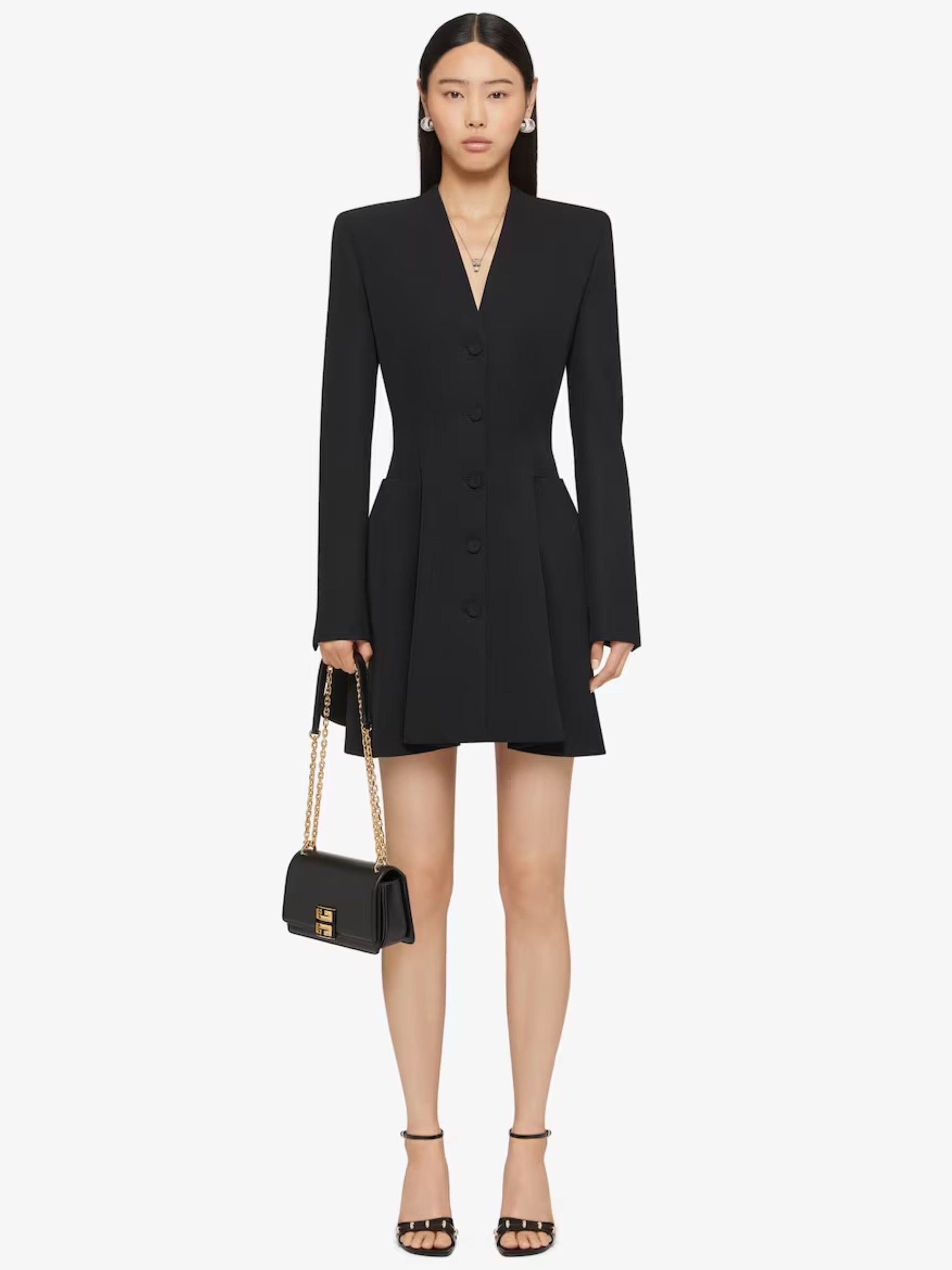 Givenchy o1w1db10325 Hourglass Dress in Black Size XS / US 0-2 / IT 36-38 - 2 Thumbnail