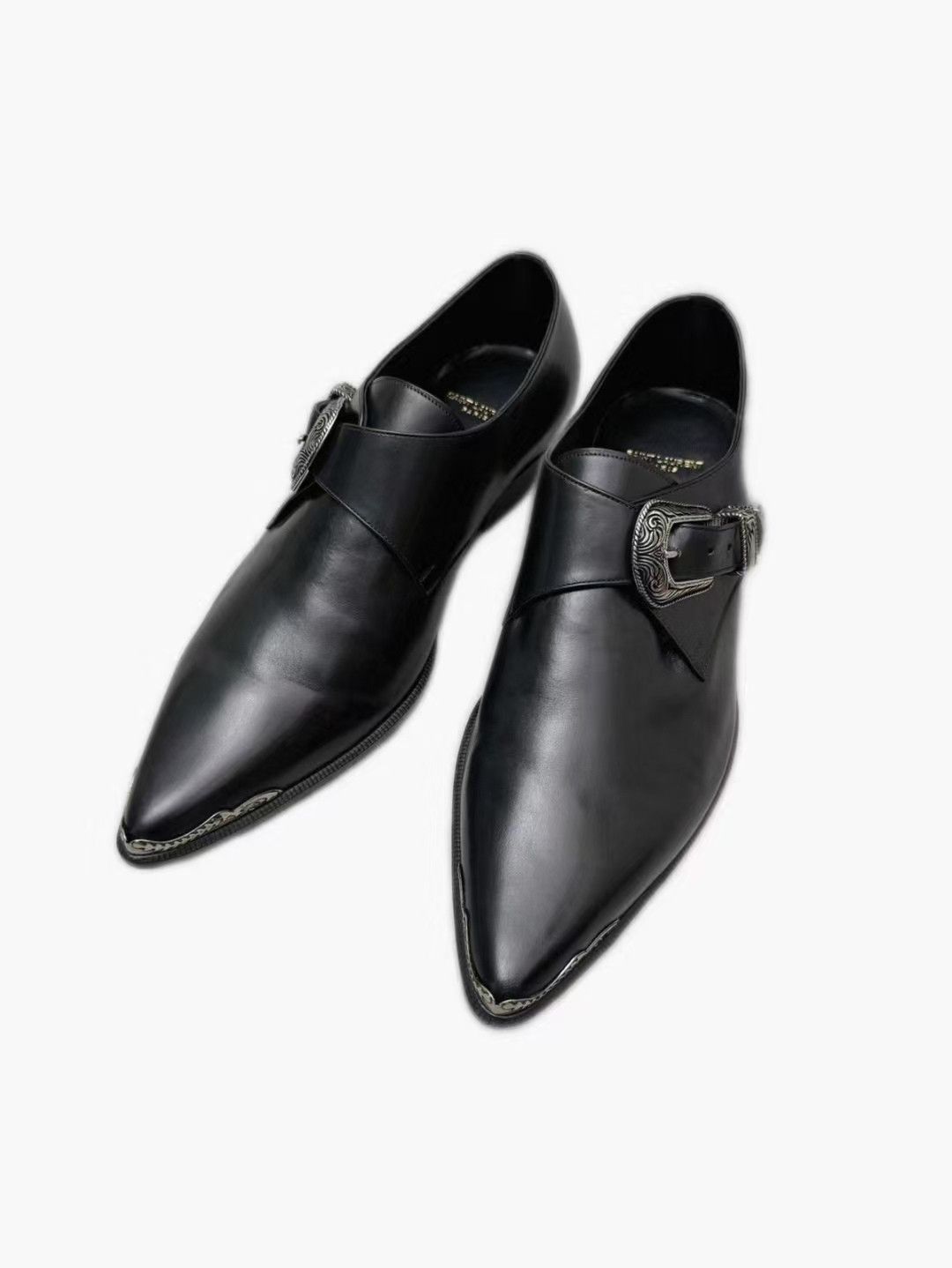 Saint Laurent Paris Saint Laurent Paris 14ss Western Buckle Leather Shoes-yw Size US 10 / EU 43 - 3 Thumbnail