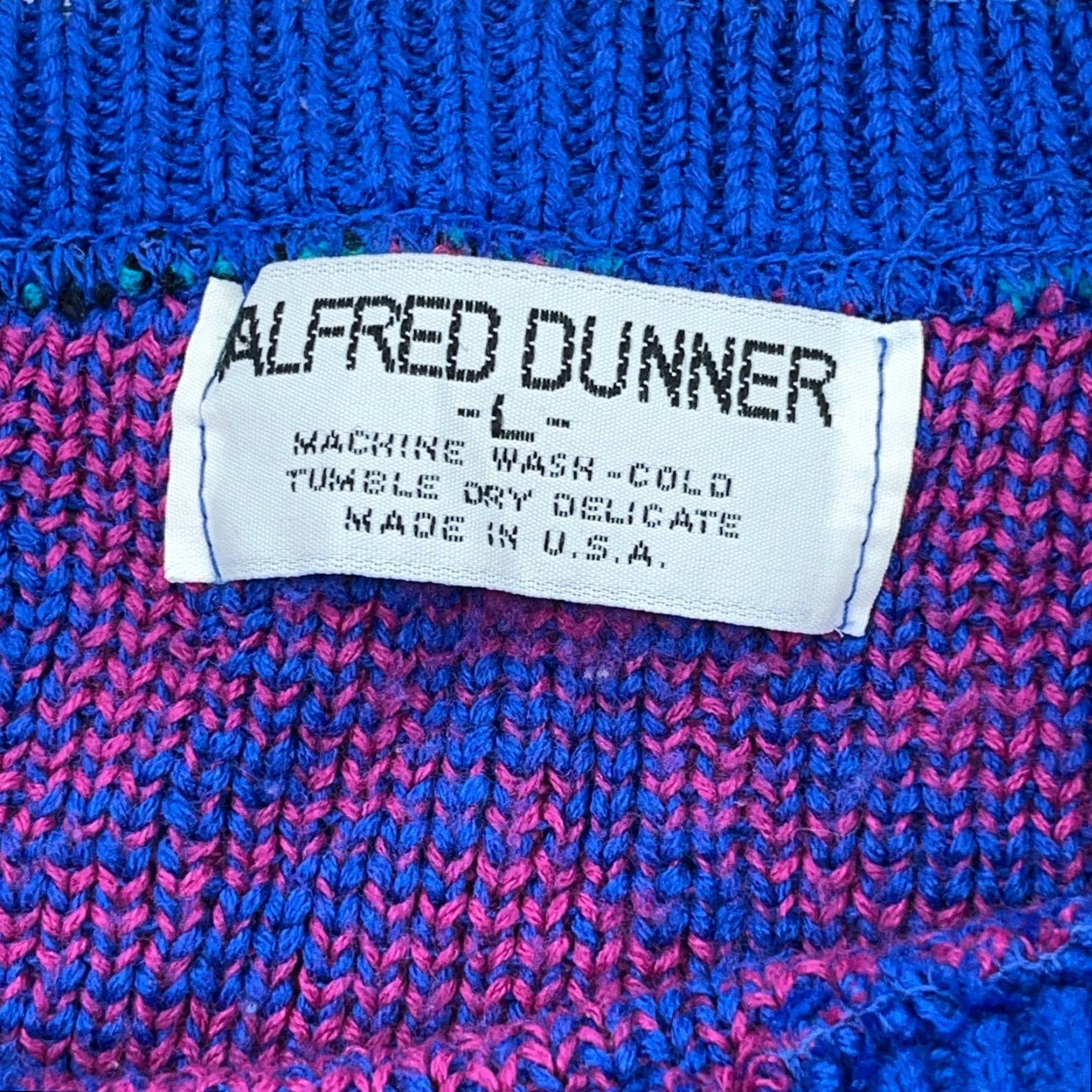 Vintage VINTAGE Alfred Dunner Sweater Women L Blue Geometric Fair Isle Nordic 90s Pullover Crew Neck Size L / US 10 / IT 46 - 4 Thumbnail