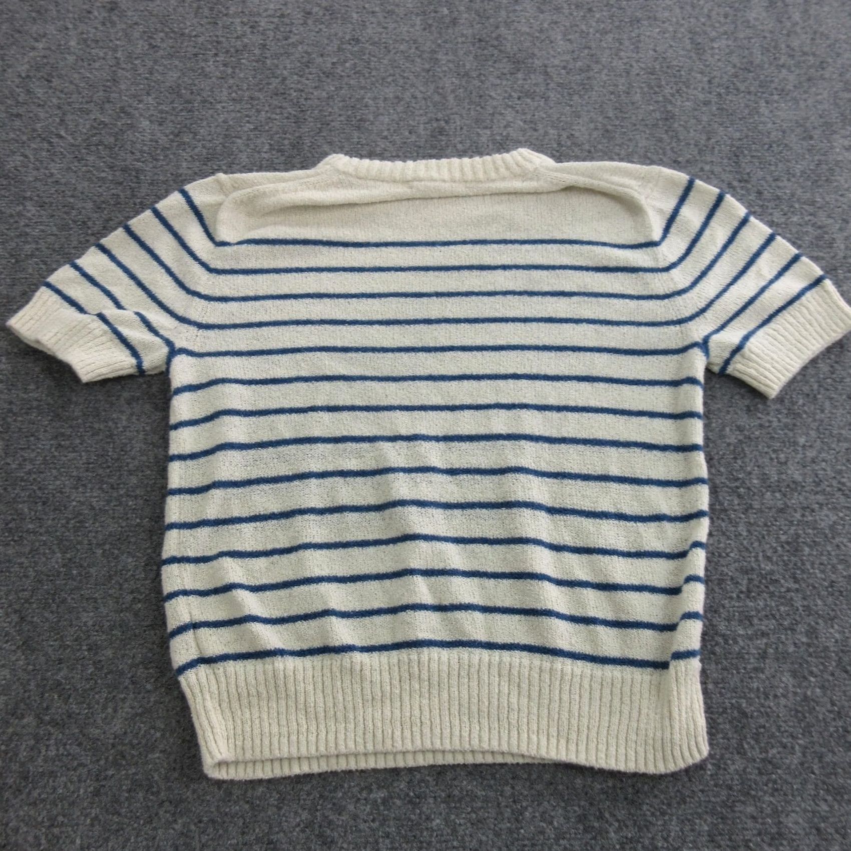 Alex Mill Alex Mill Sweater Womens S White Cotton Nylon Crewneck Striped Knit Pullover Size S / US 4 / IT 40 - 7 Thumbnail