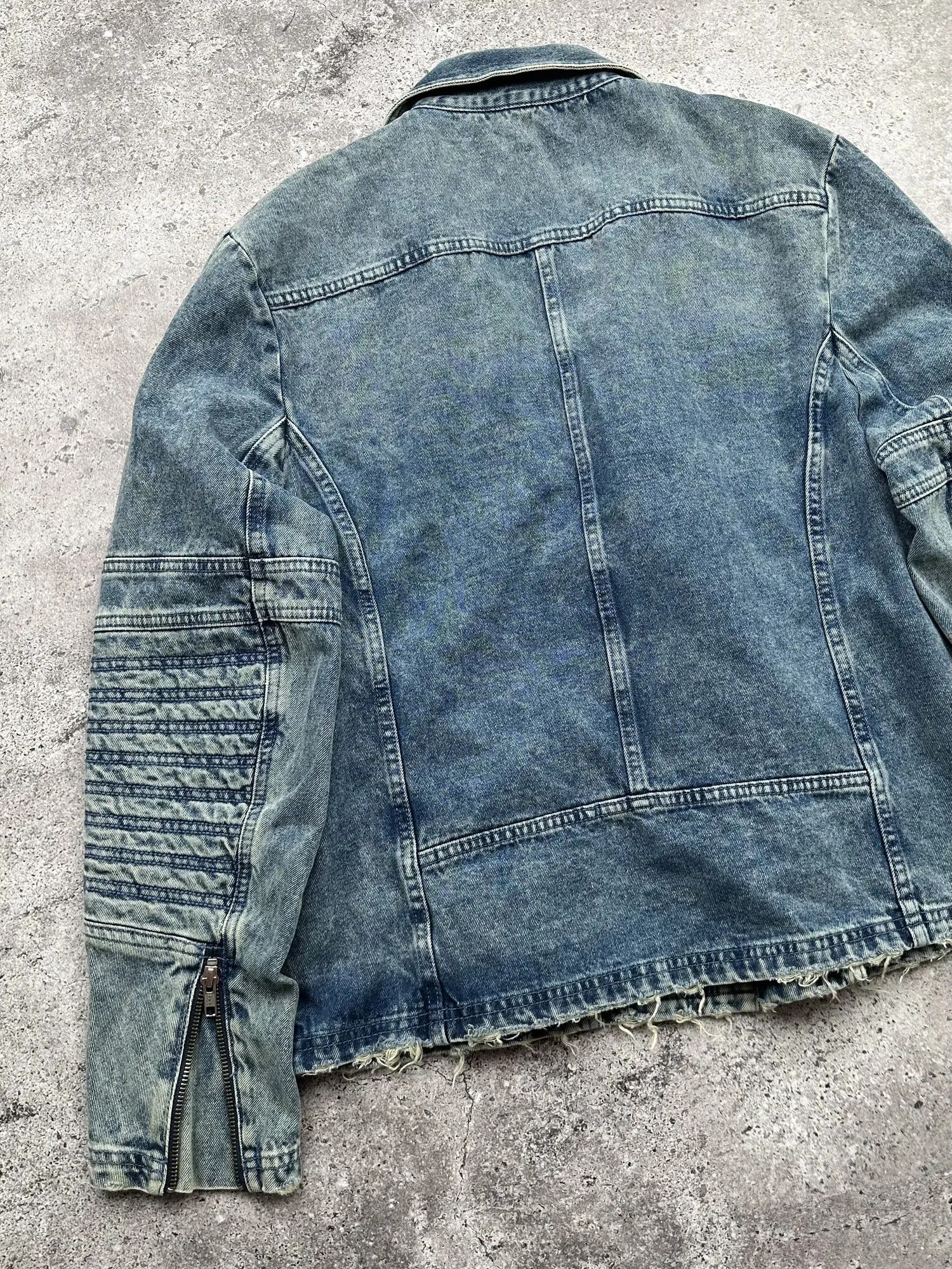 Japanese Brand Vintage Distressed Denim Jacket C30(V620) Size L / US 10 / IT 46 - 6 Thumbnail