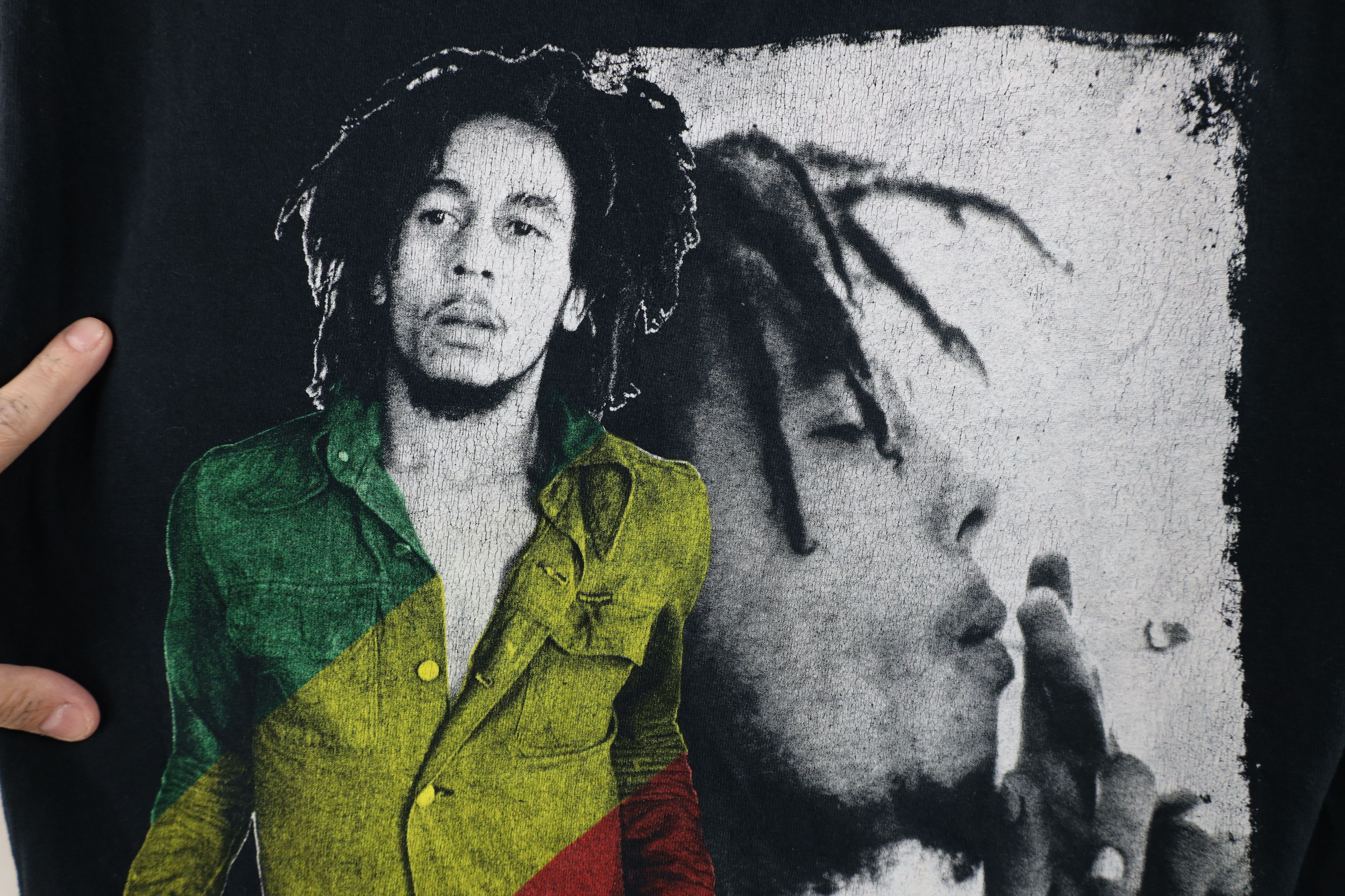 Vintage Vintage Y2K Streetwear Bob Marley Big Logo Rasta T-Shirt Size US M / EU 48-50 / 2 - 5 Thumbnail