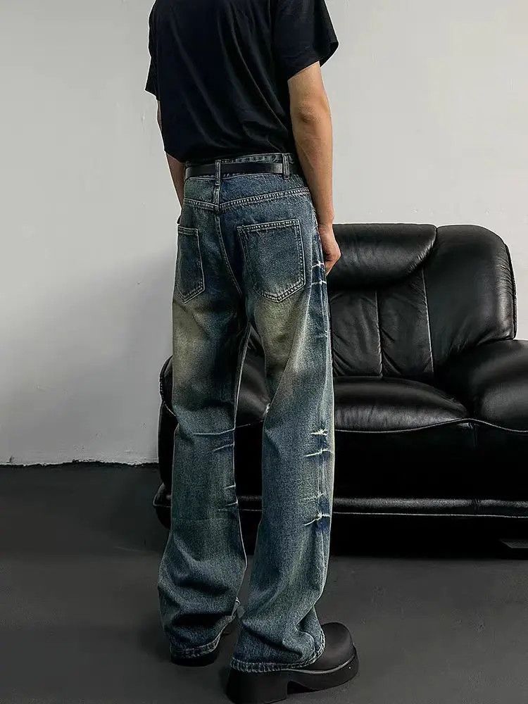 Designer × Japanese Brand Faded wash baggy wide leg jeans Size US 30 / EU 46 - 4 Thumbnail