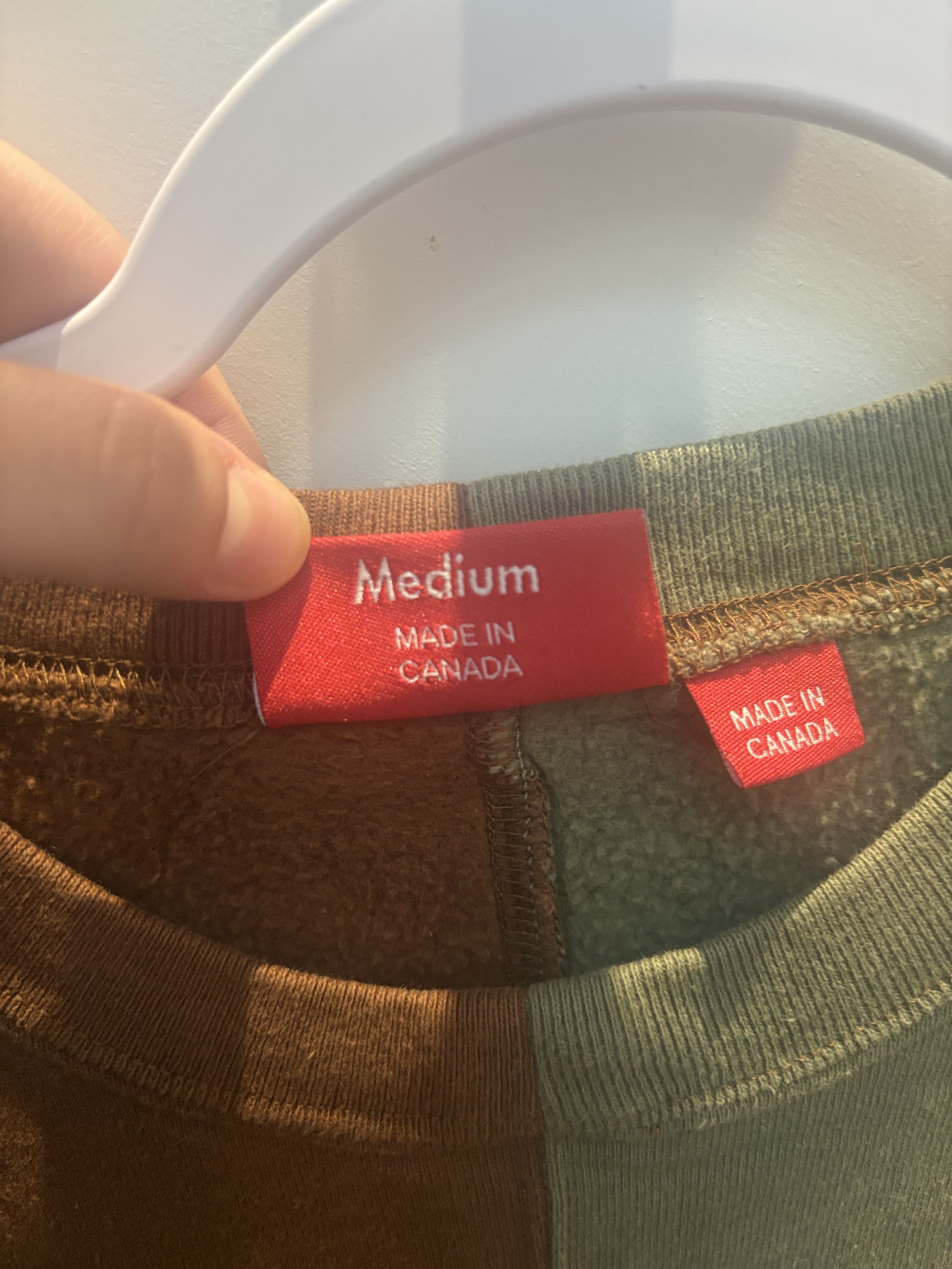 Supreme SUPREME Split Crewneck Sweatshirt Brown Mens Size Medium Size US M / EU 48-50 / 2 - 4 Thumbnail
