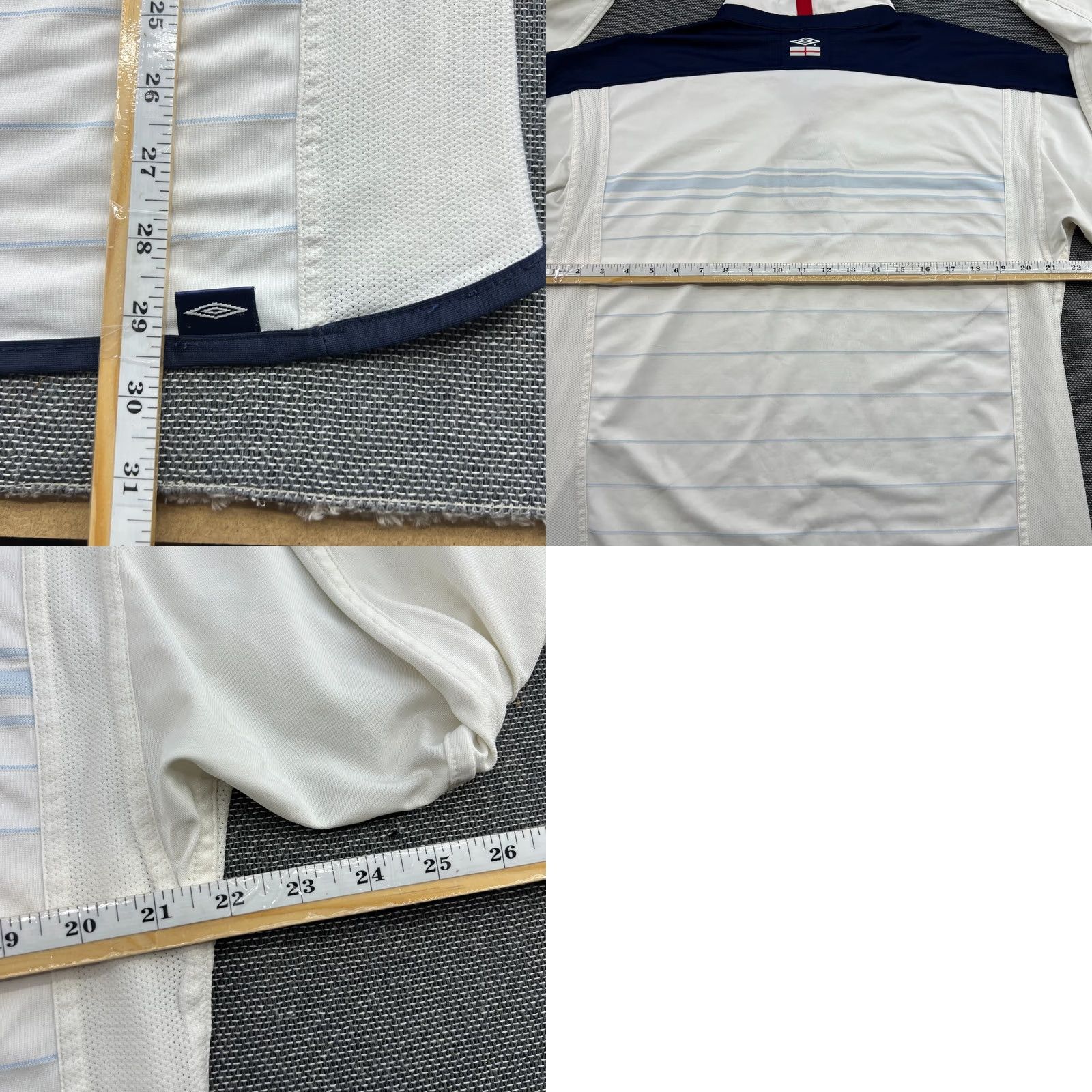 Umbro Umbro England 2003 2005 Home Football Jersey Mens Large Reversible Long Sleeves T-Shirt White Size US L / EU 52-54 / 3 - 10 Thumbnail
