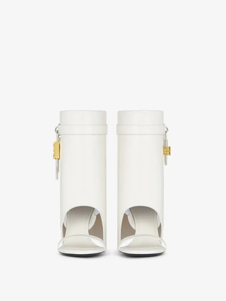 Givenchy o1w1db10525 Shark Lock Ankle Sandals in White Size US 7 / IT 37 - 4 Thumbnail