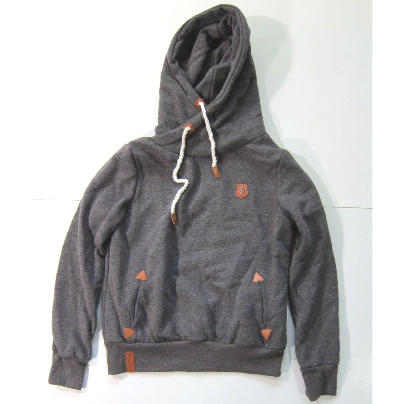Vintage NWT Zanzea Grey Stretch Soft Hooded Pullover Pocket Sweatshirt Women Large Size L / US 10 / IT 46 - 8 Thumbnail