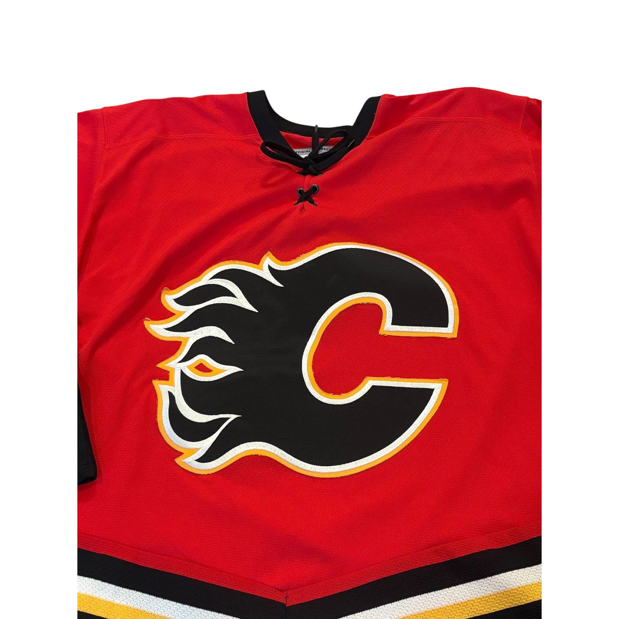 Ccm CCM 2003-2006 Calgary Flames Stitched NHL Hockey Jersey Blas Size US L / EU 52-54 / 3 - 5 Thumbnail