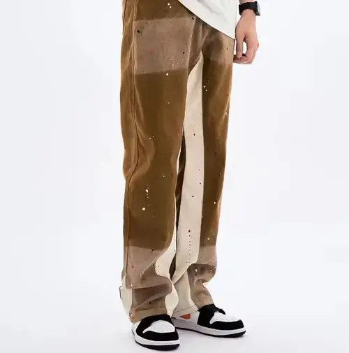 Japanese Brand × Jean Khaki Panel Flare Jeans Size US 32 / EU 48 - 3 Thumbnail