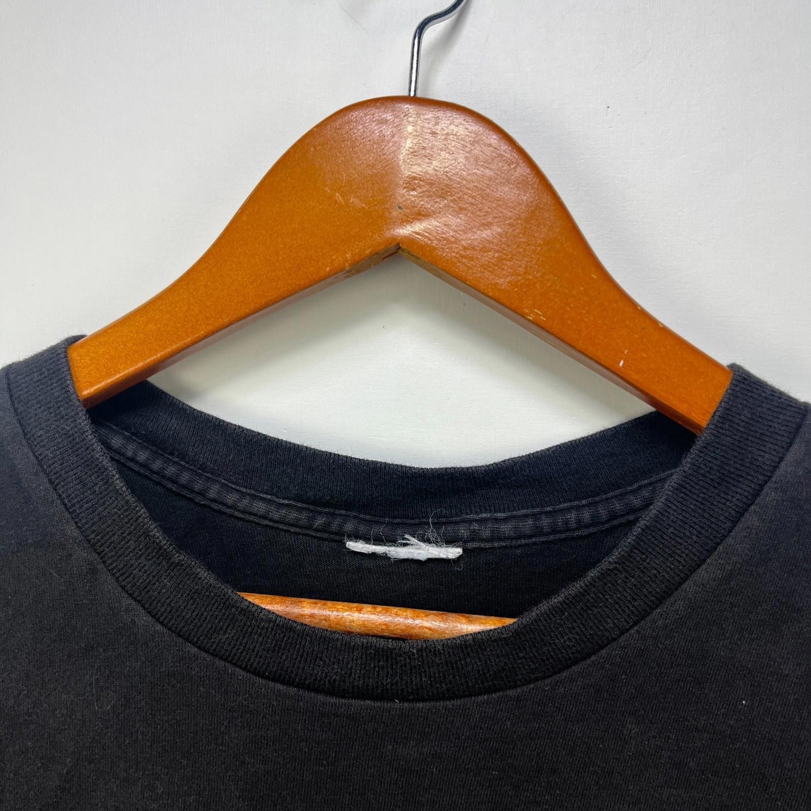 Vintage Vintage Sun Faded Blank Black Single Stitch T Shirt Large Size US L / EU 52-54 / 3 - 4 Thumbnail