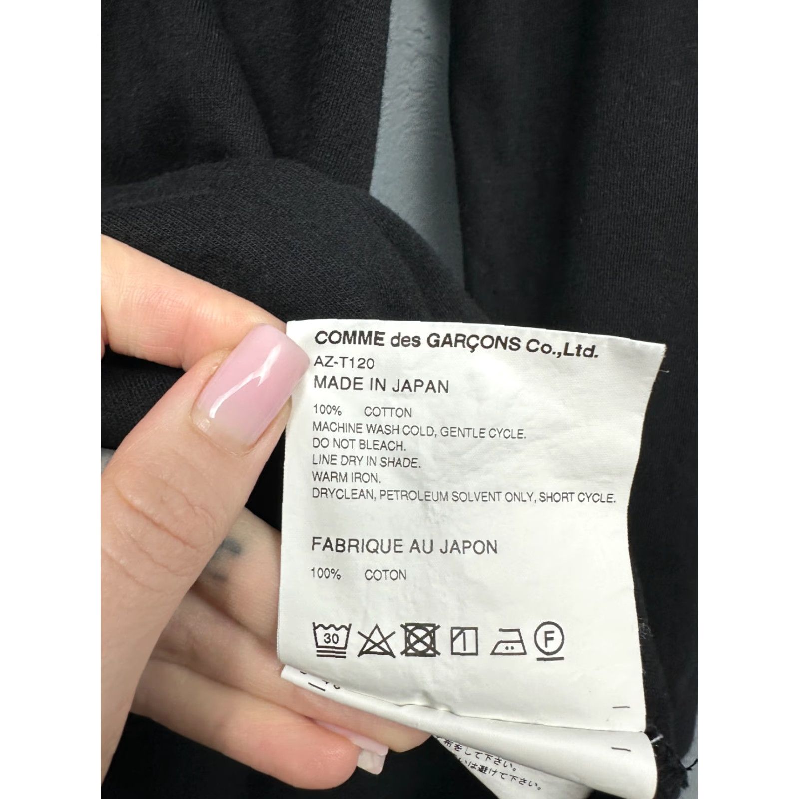 Comme des Garcons Girl Play Comme des Garcons Long Sleeve T-Shirt Heart XL Women's Black Cotton Shirt Size XL / US 12-14 / IT 48-50 - 6 Thumbnail