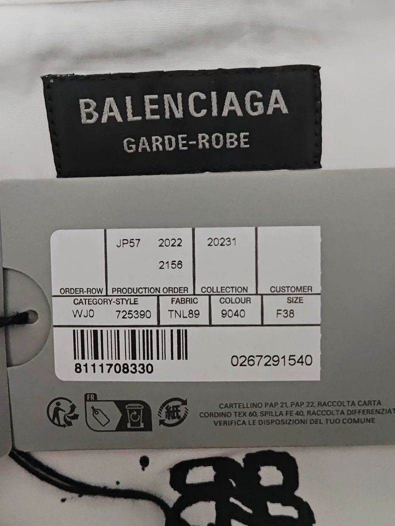 Balenciaga Balenciaga Balenciaga Graffiti Print Long Sleeve Shirt-250 Size US M / EU 48-50 / 2 - 4 Thumbnail