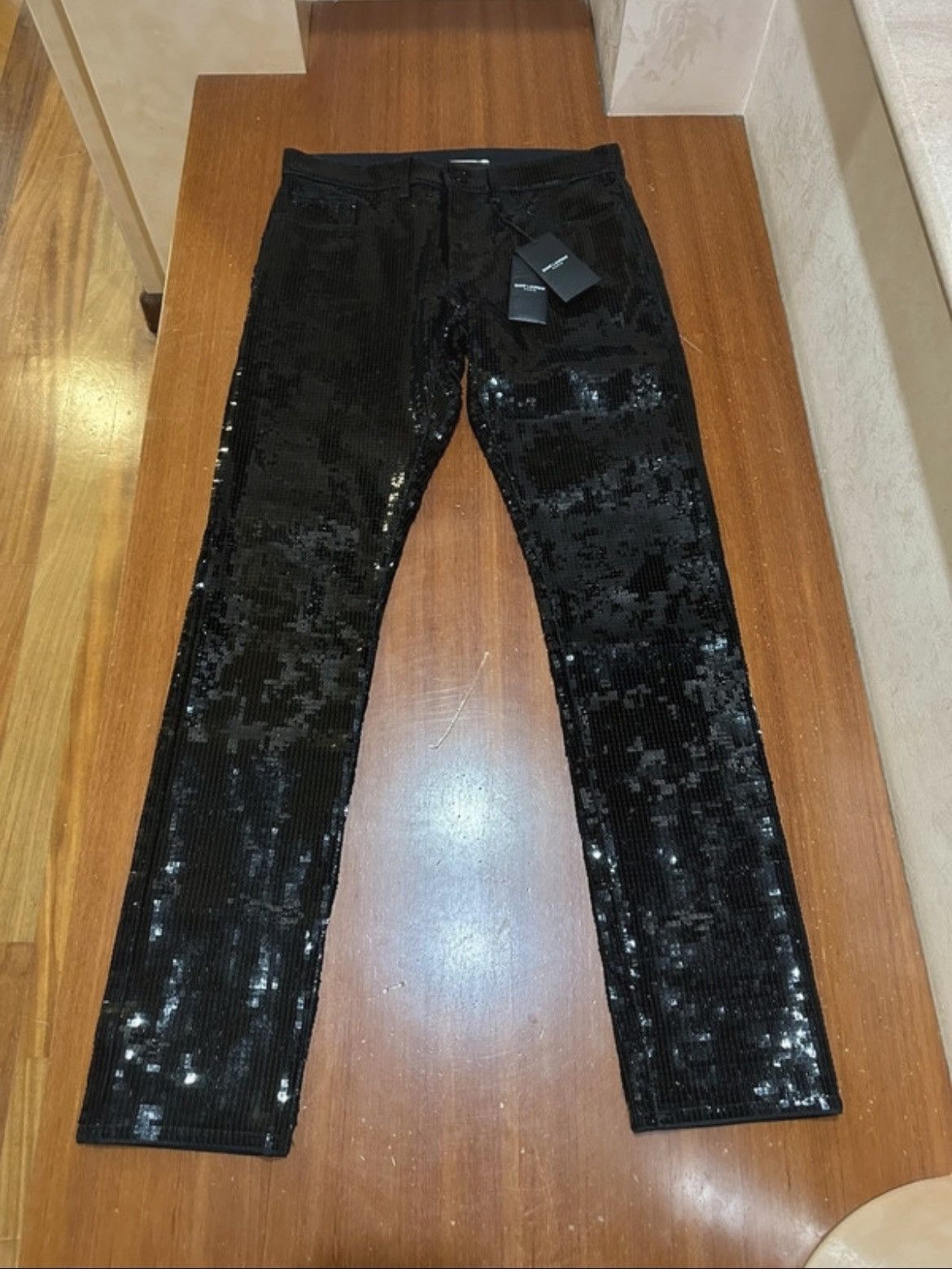 Yves Saint Laurent Saint Laurent Sequin Pants Size US 30 / EU 46 - 1 Thumbnail