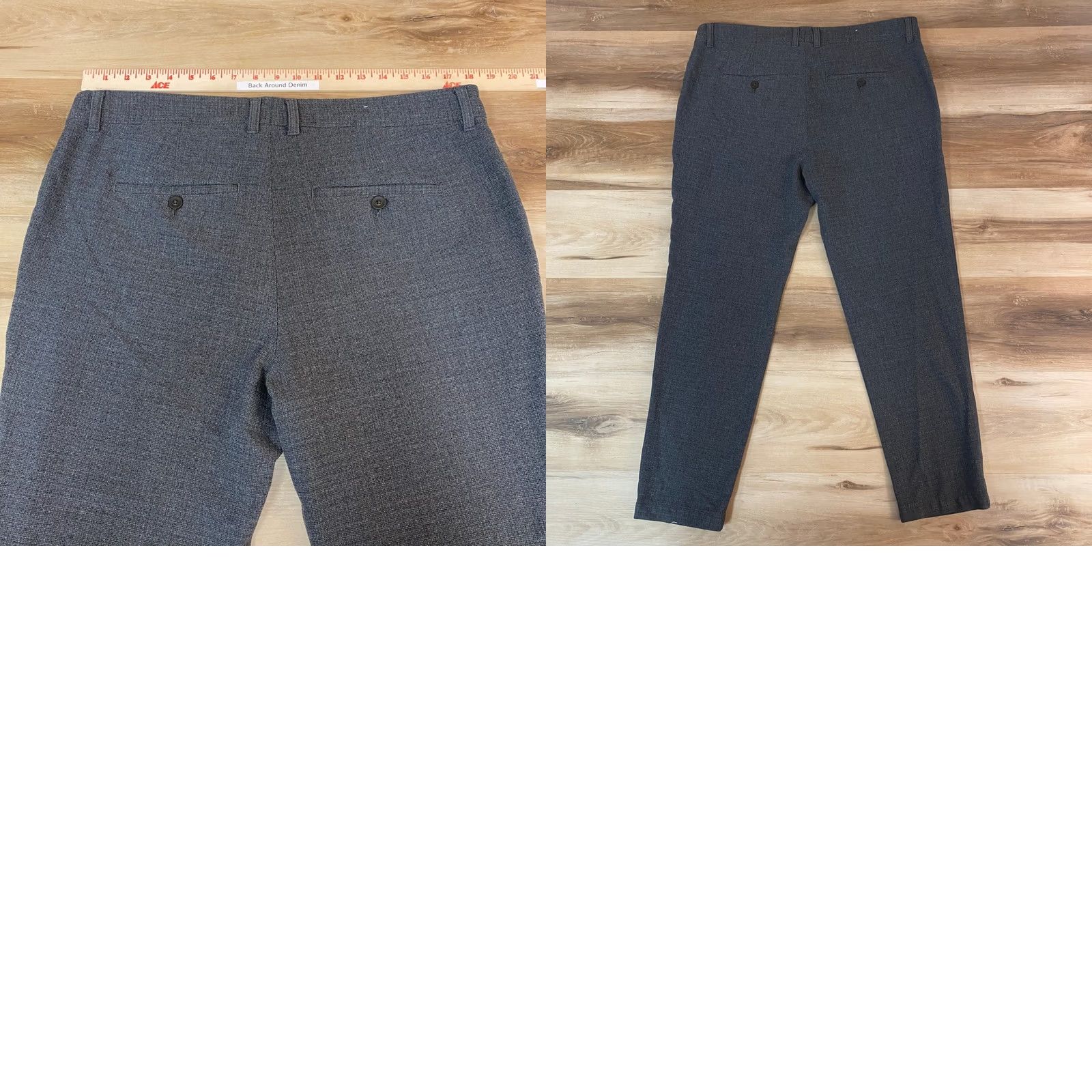 Zara Zara Dress Pants Gray 38 Slim Flat Front Pockets Stretch Office Workwear Mens Pants Career Casual Business Modern Fit Size US 38 / EU 54 - 8 Thumbnail
