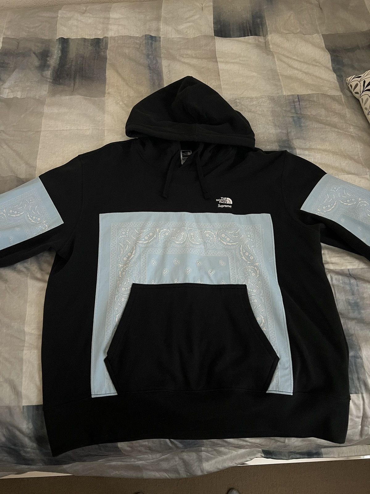 Supreme × The North Face Black & Baby Blue Bandana Paisley
