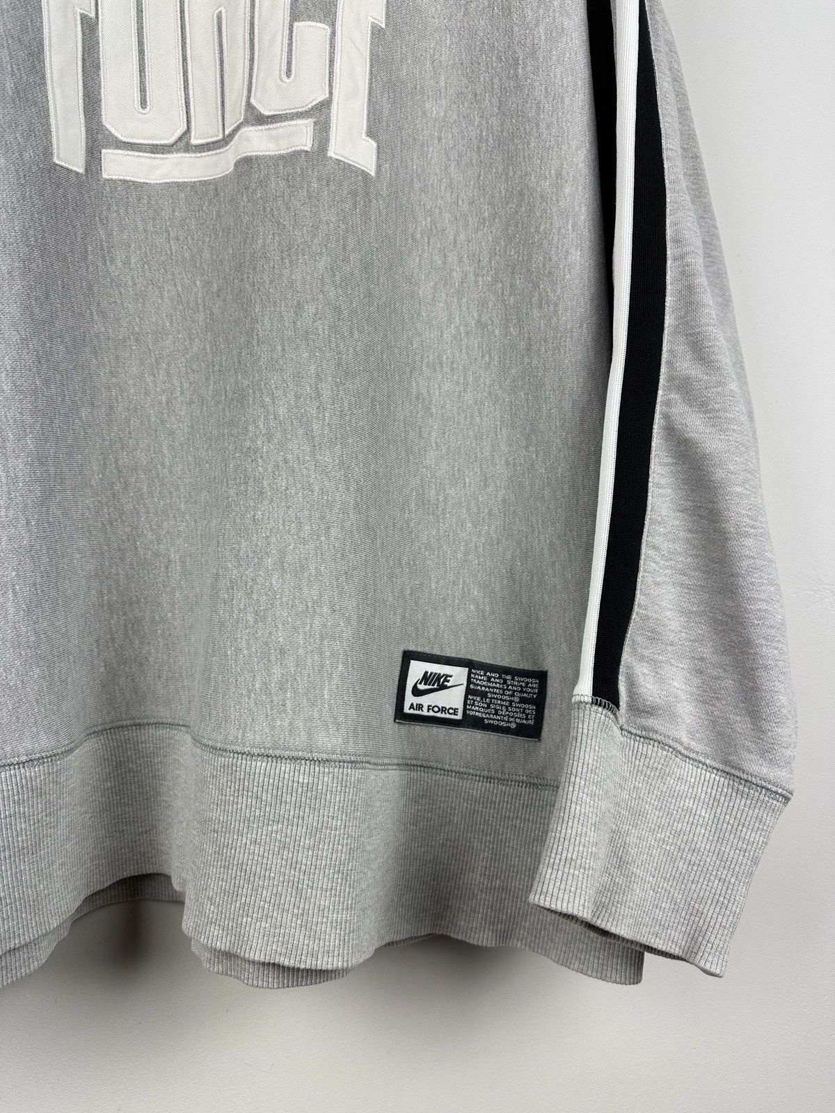 Nike × Vintage Vintage Y2K Nike Air Force Big Logo Baggy Sweatshirt Grey Size US L / EU 52-54 / 3 - 6 Thumbnail