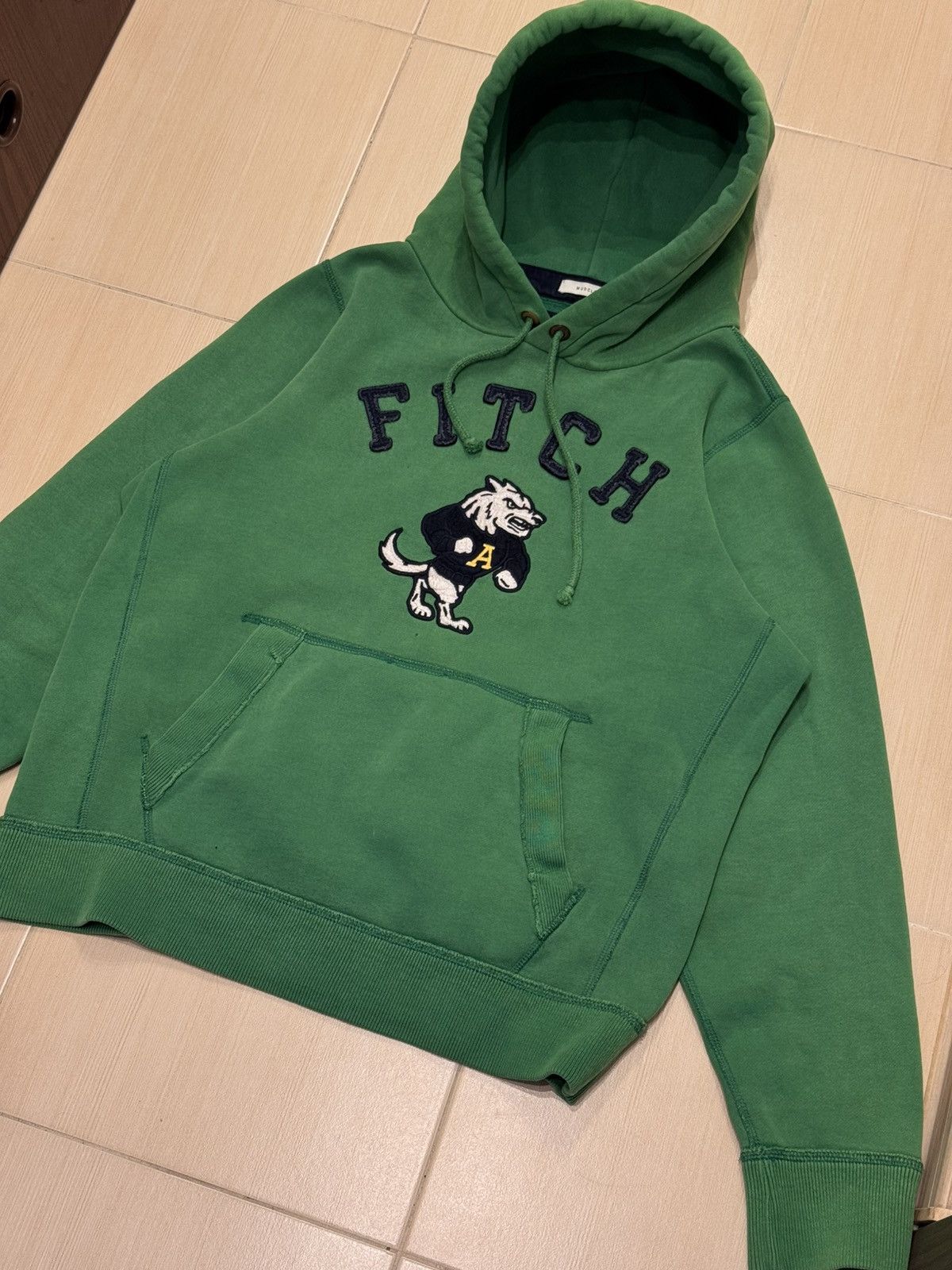 Abercrombie & Fitch Abercrombie & Fitch Green Rare Vintage Hoodie Size US M / EU 48-50 / 2 - 2 Thumbnail