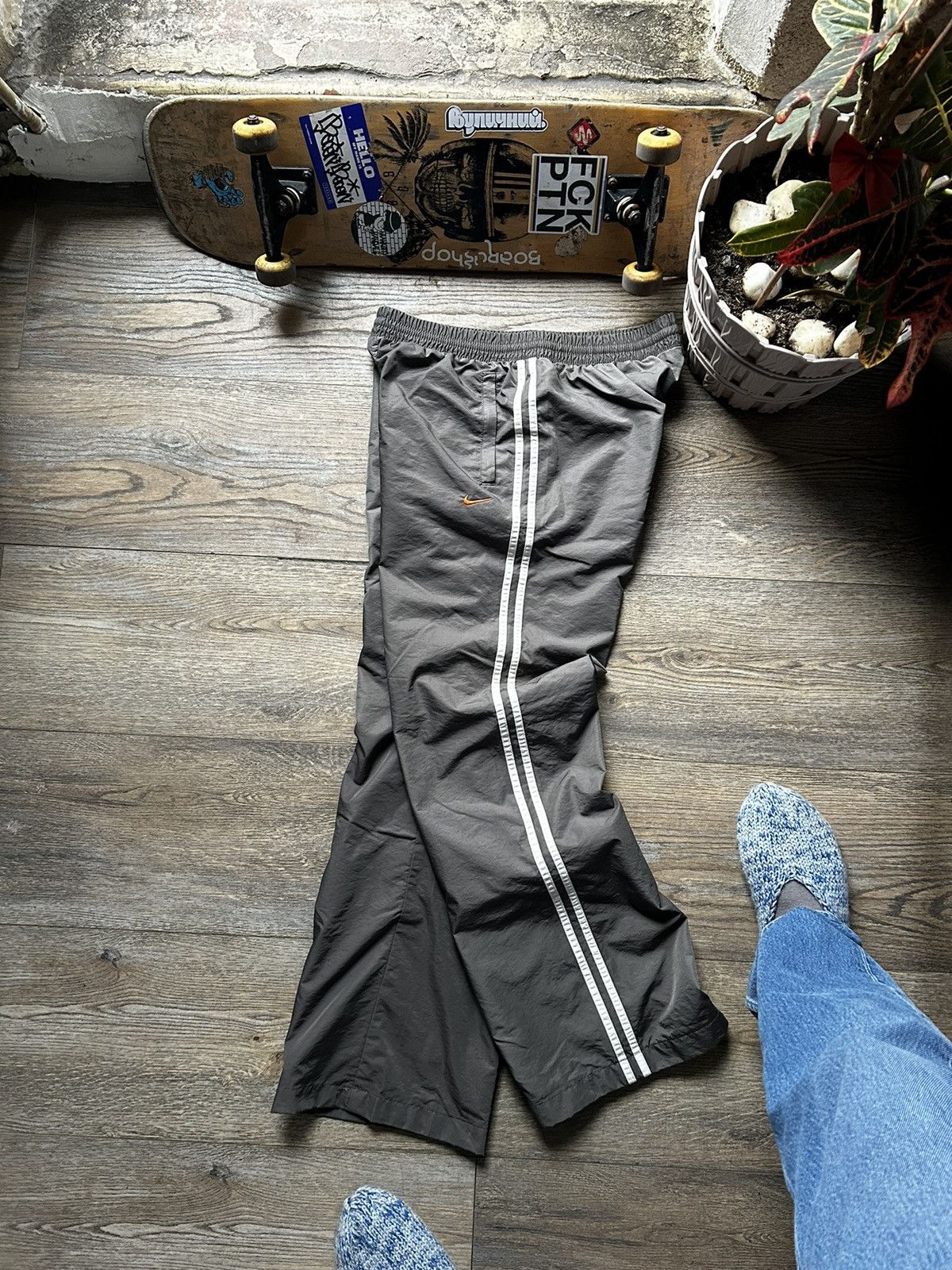 Nike × Vintage Vintage Nike Parashute Track Pants Drill 90s Size US 32 / EU 48 - 1 Thumbnail
