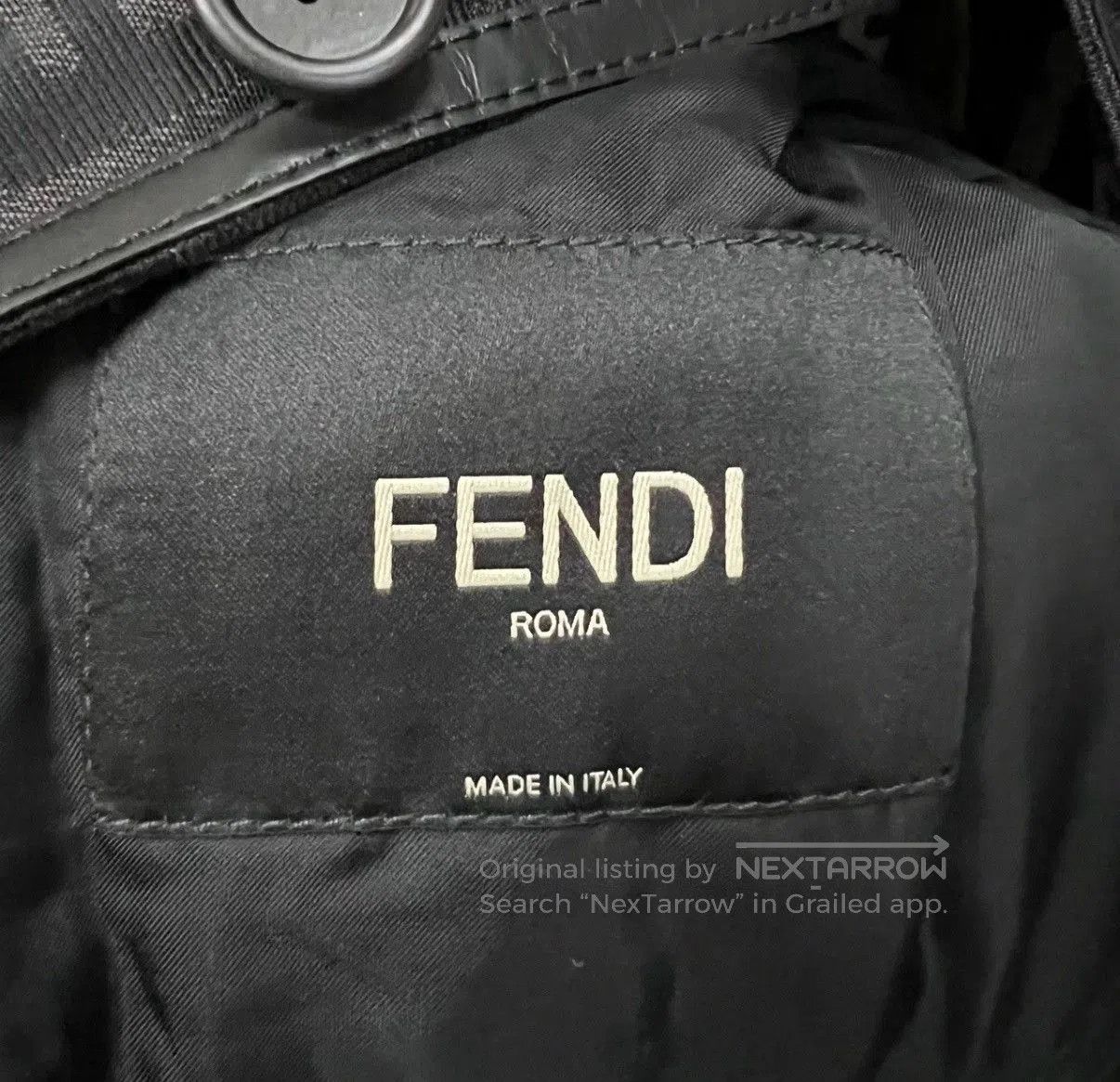 Fendi Black Patterned Bomber Jacket. Size US S / EU 44-46 / 1 - 4 Thumbnail