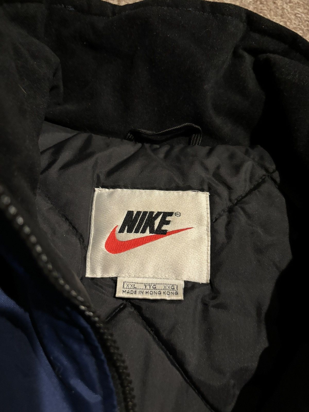 Nike × Vintage Vintage Nike center swoosh 1/4 Winter puff jacket Size US XXL / EU 58 / 5 - 3 Thumbnail