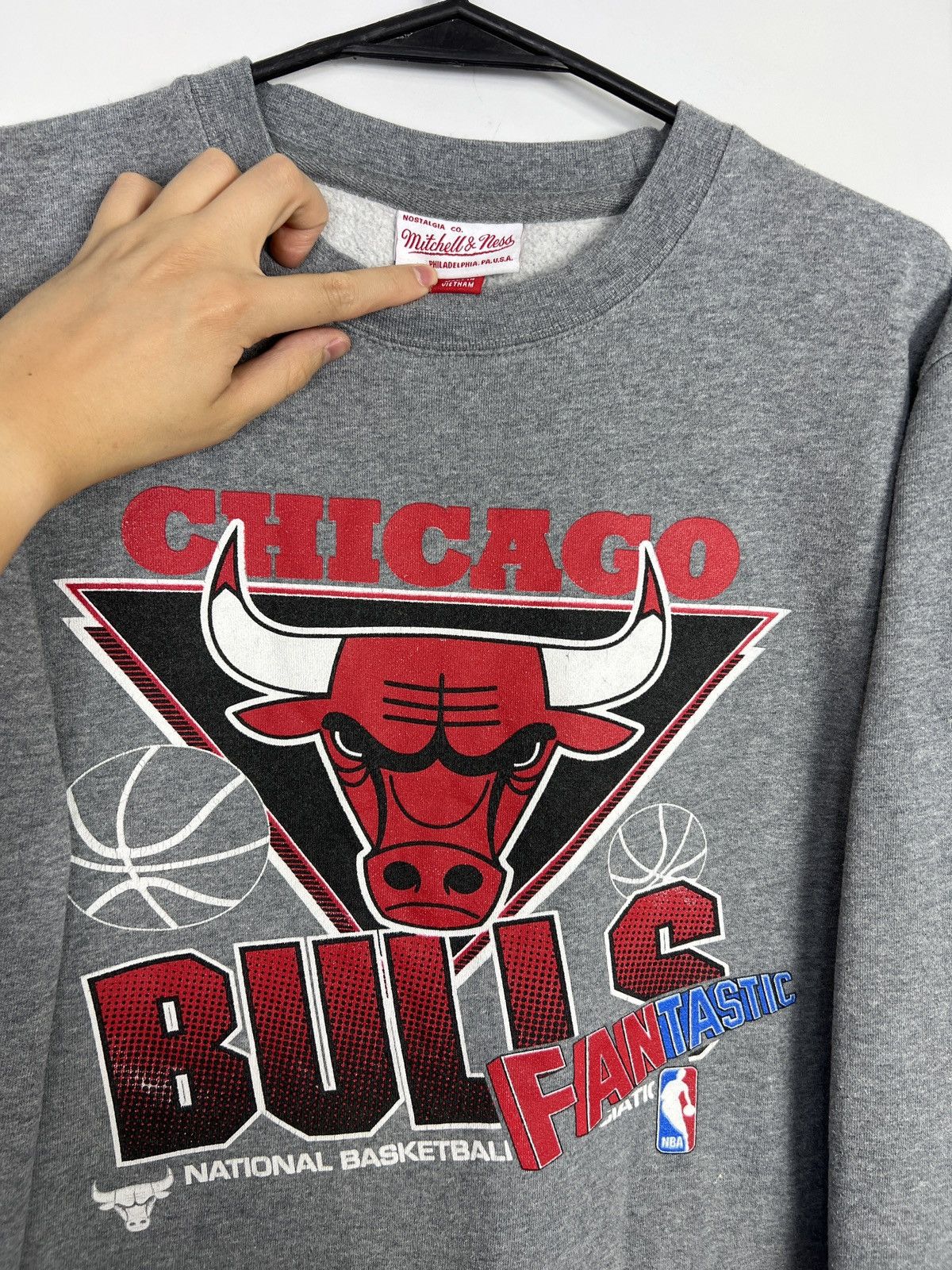 Mitchell & Ness Sweatshirt Mitchell & Ness NBA Chicago Bulls Grey Size US M / EU 48-50 / 2 - 2 Thumbnail