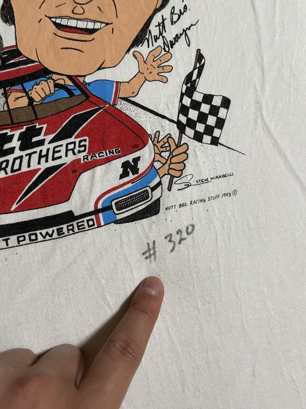 Vintage Signed ‘Wayne & Dwayne Nutt Brothers Racing’ 1993 T-shirt Size US XXL / EU 58 / 5 - 3 Thumbnail