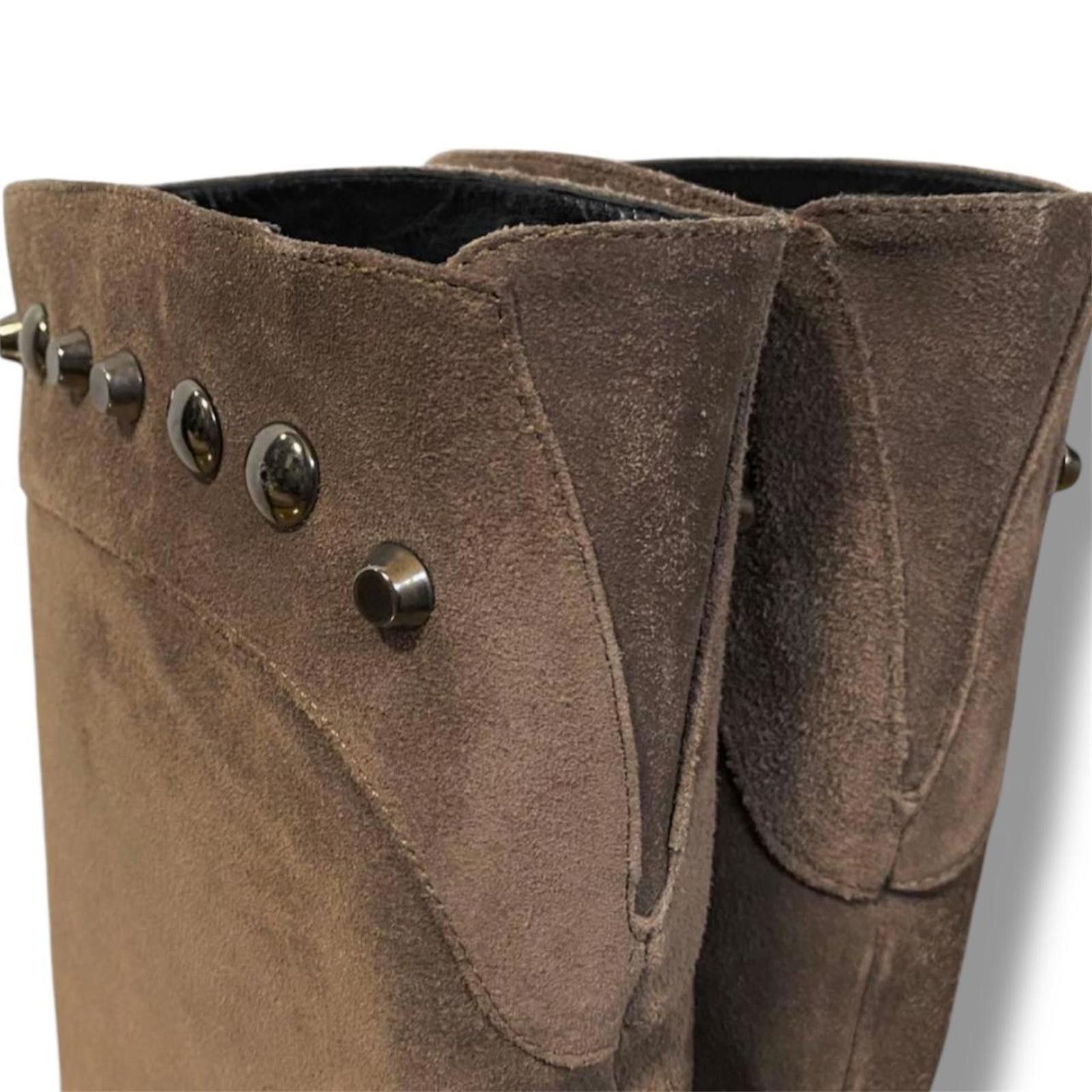 Other Western style studs fairy grunge mid length boots Size US 6 / IT 36 - 6 Thumbnail
