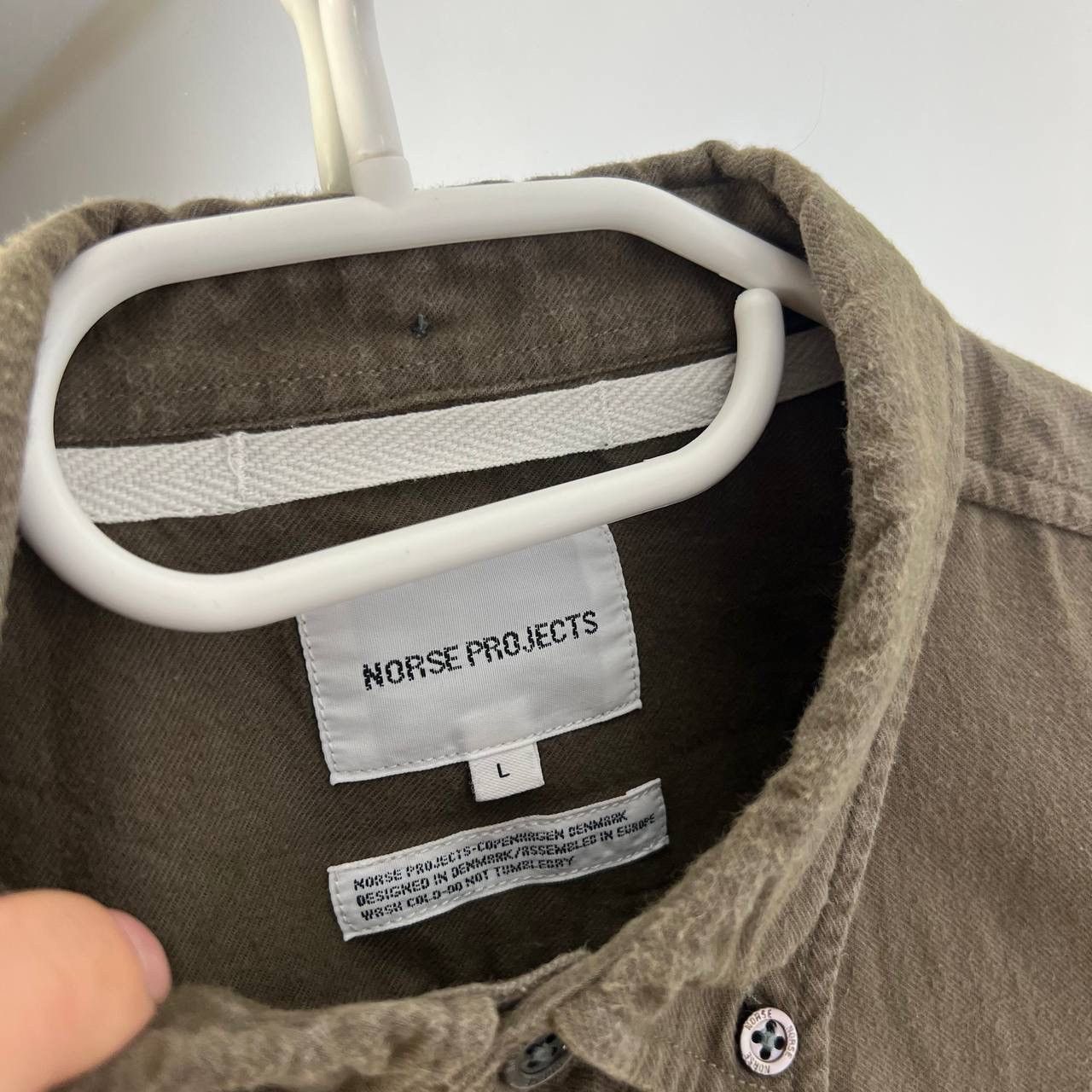 Norse Projects Norse Project Pocket Basic Flannel Button Up Shirt Size US L / EU 52-54 / 3 - 3 Thumbnail